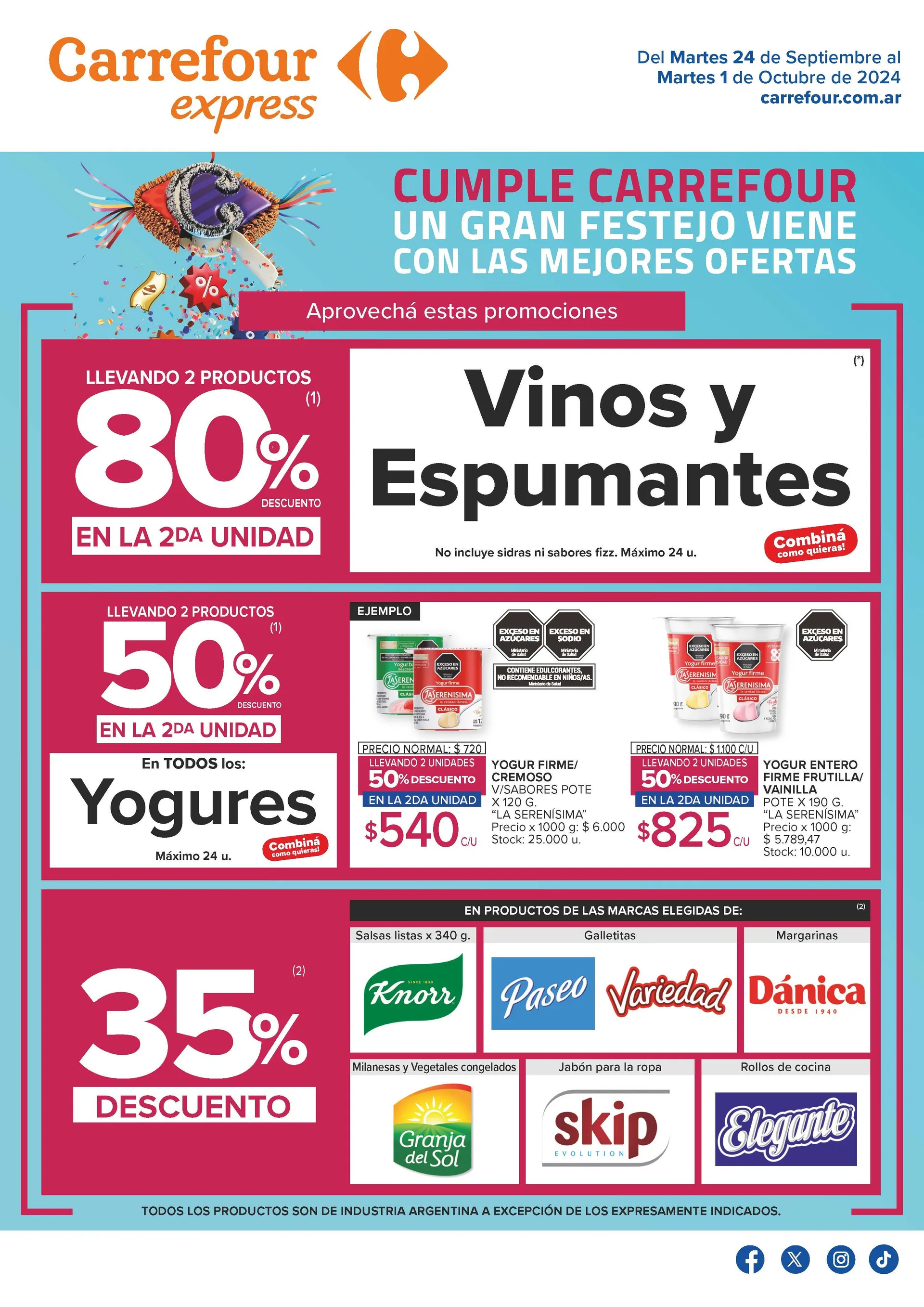 Ofertas de Cumple Carrefour 24 de septiembre al 1 de octubre 2024 - Página  del catálogo