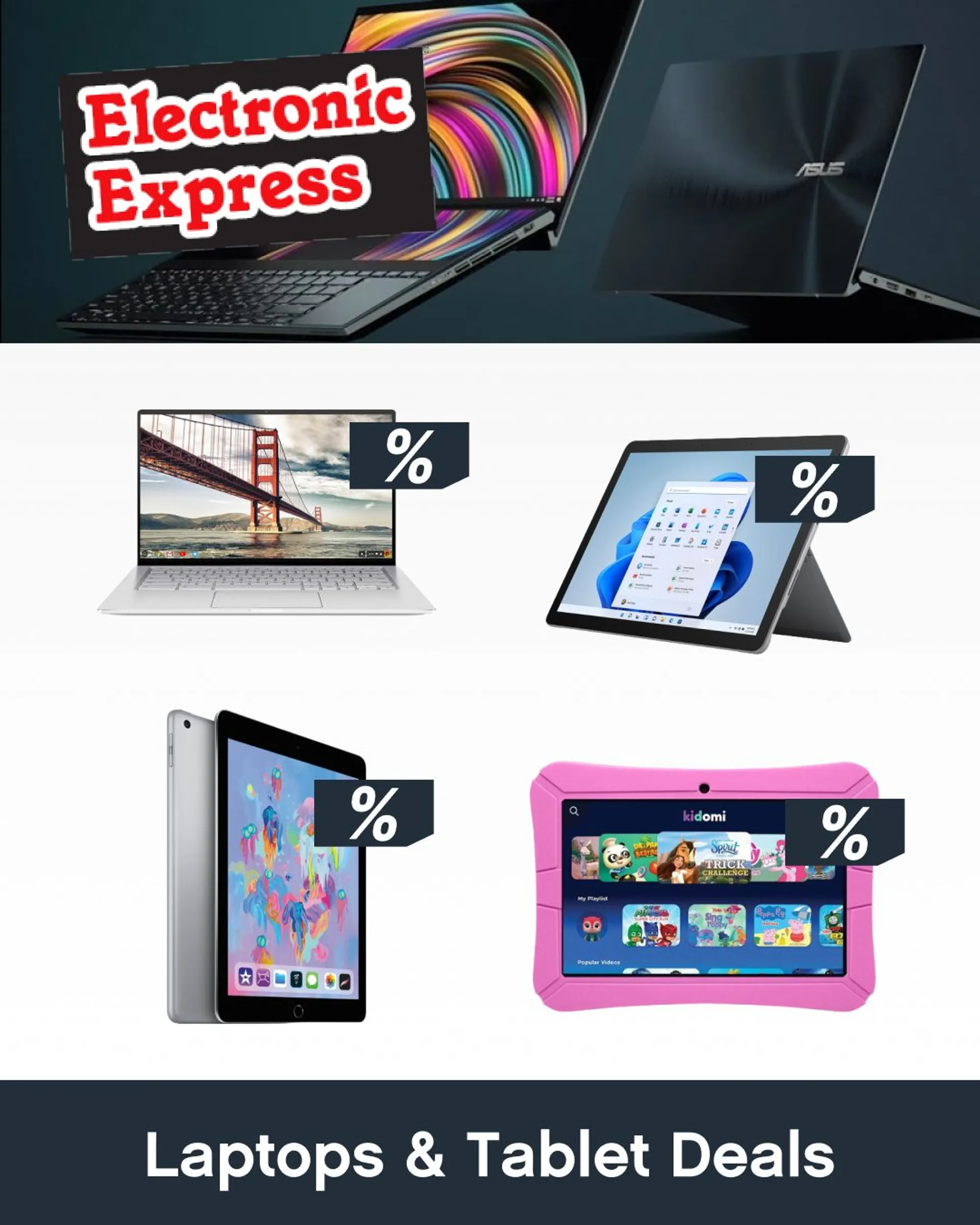 Weekly ad Electronic Express - Laptops & Tablets deals from April 26 to May 1 2024 - Page 