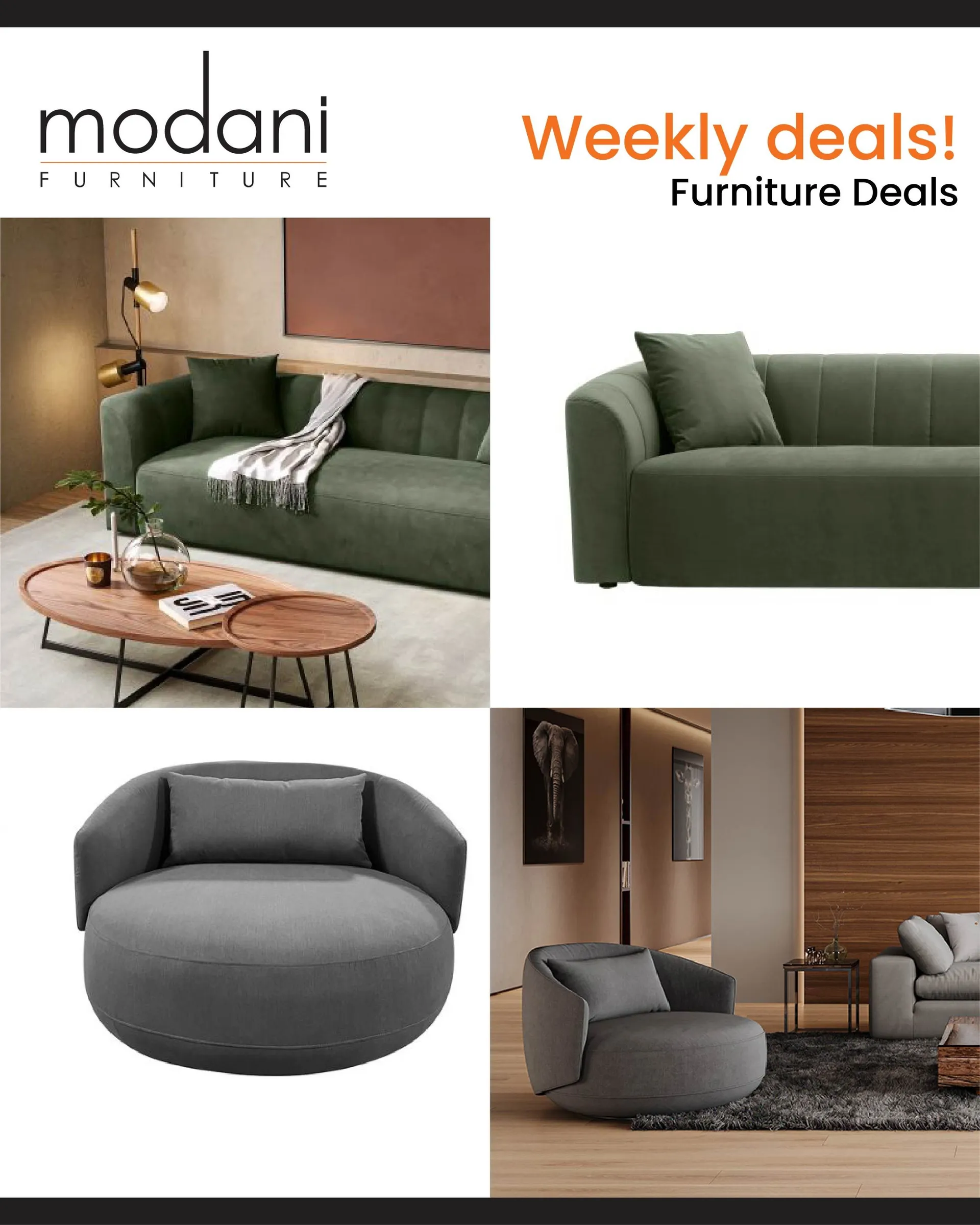 Weekly ad Modani Furniture Deals from June 12 to June 17 2024 - Page 1