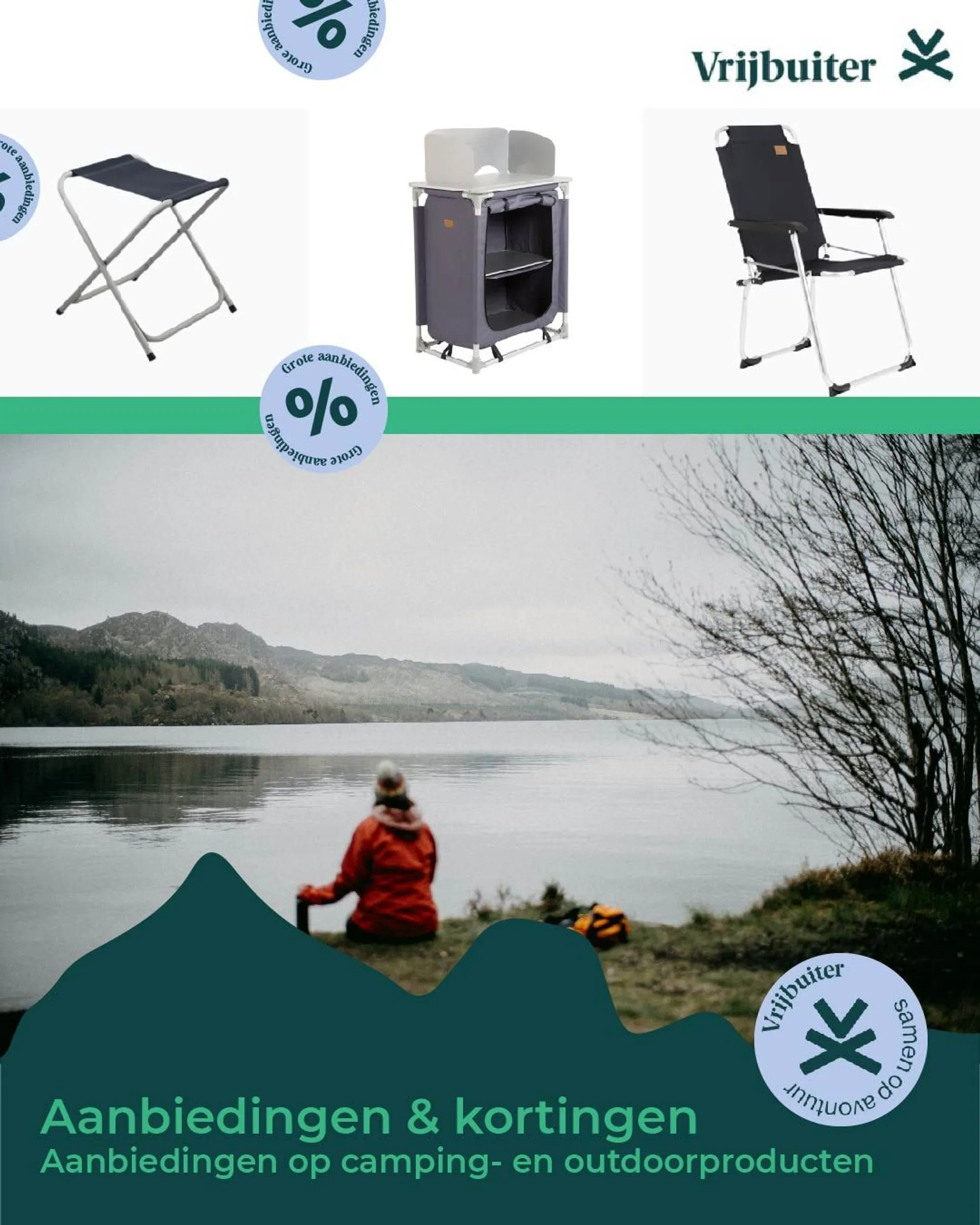 Aanbiedingen op camping- en outdoorproducten van 29 april tot 4 mei 2024 - Folder pagina 1