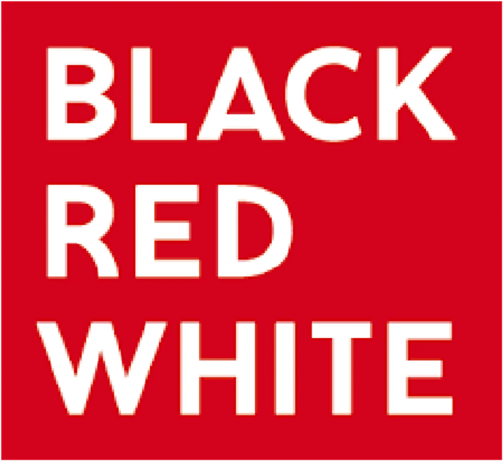 BLACK RED WHITE logo of current flyer