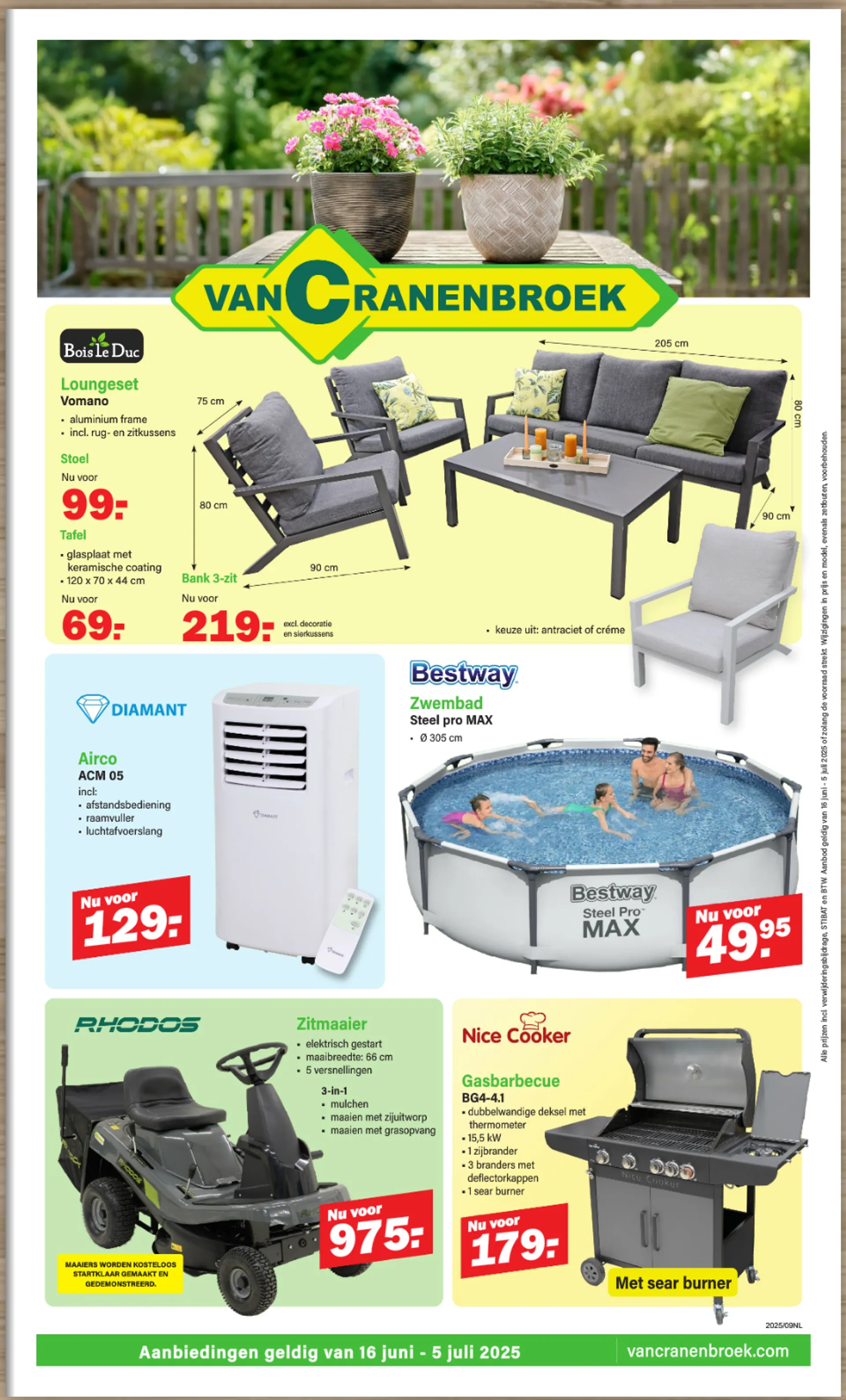 Van Cranenbroek folders van 16 juni tot 5 juli 2025 - Folder pagina 1