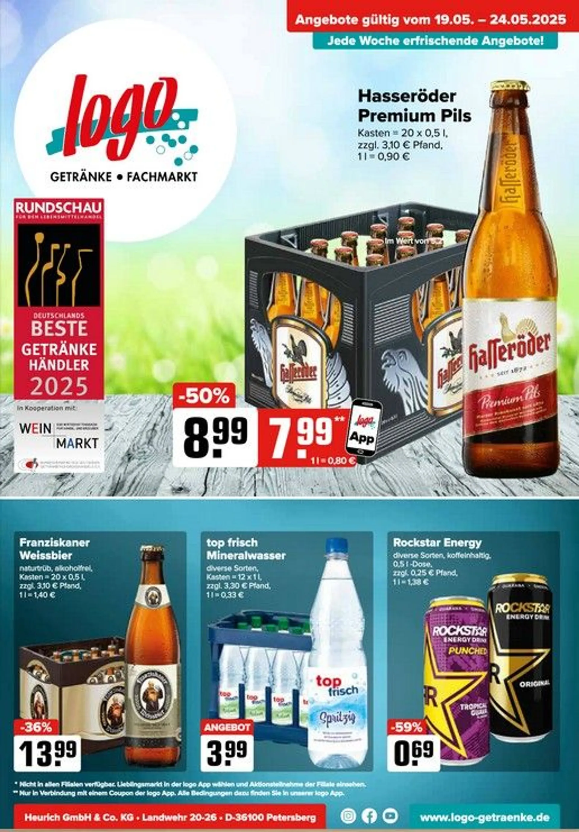 Logo Getränkemarkt Prospekte von 19. Mai bis 24. Mai 2025 - Prospekt seite 