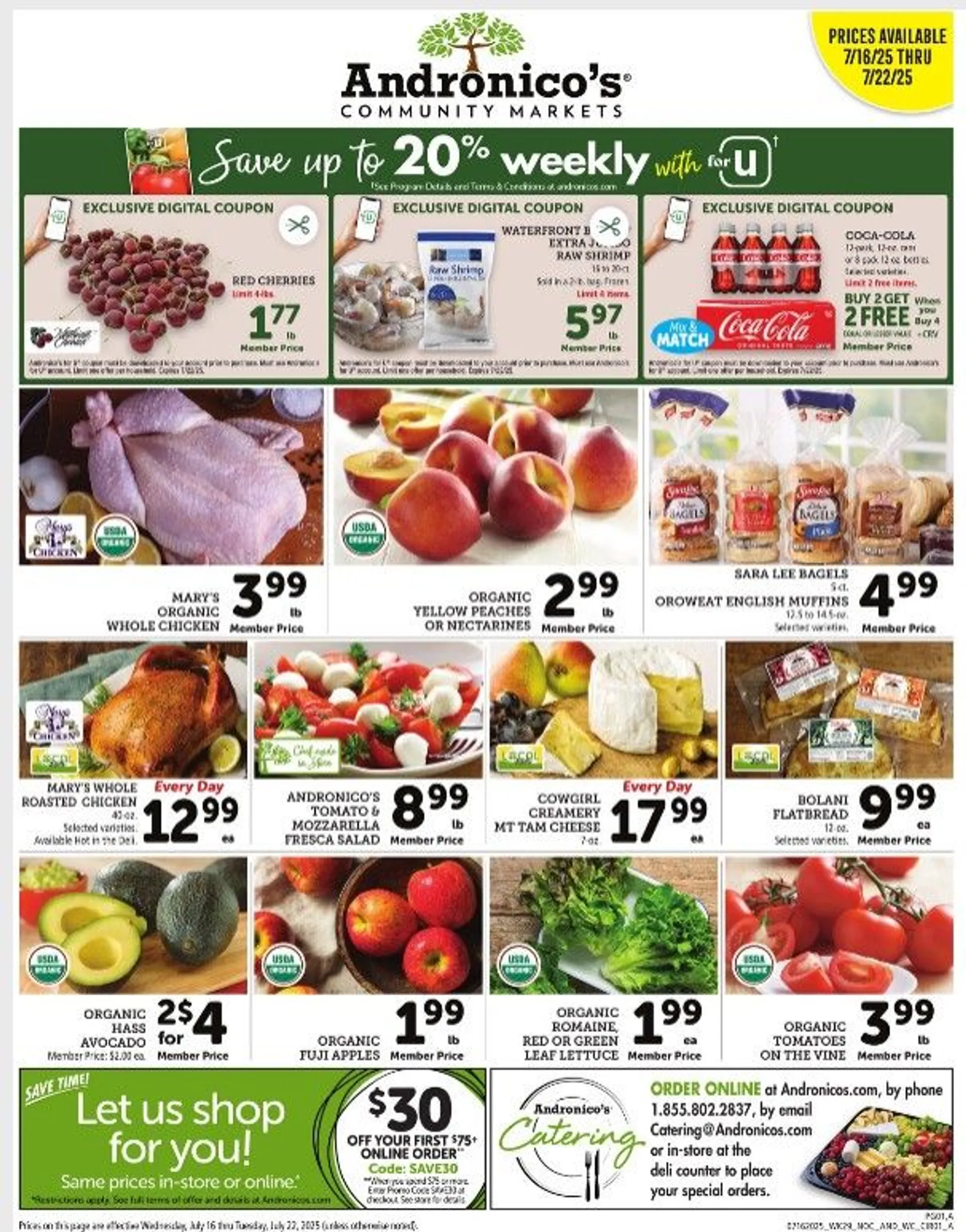 Weekly ad Andronico's Sales from July 16 to July 22 2025 - Page 1