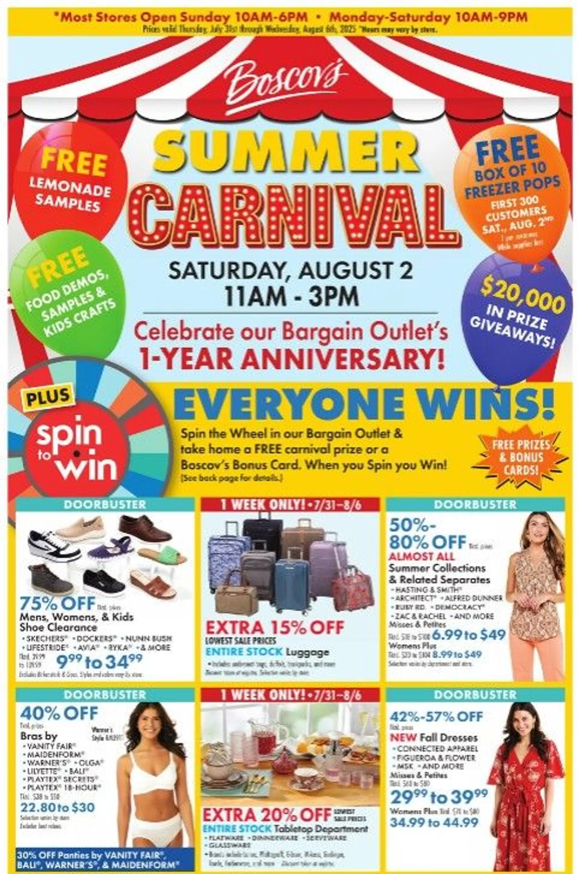 Weekly ad Boscov's Sales from July 31 to August 6 2025 - Page 1