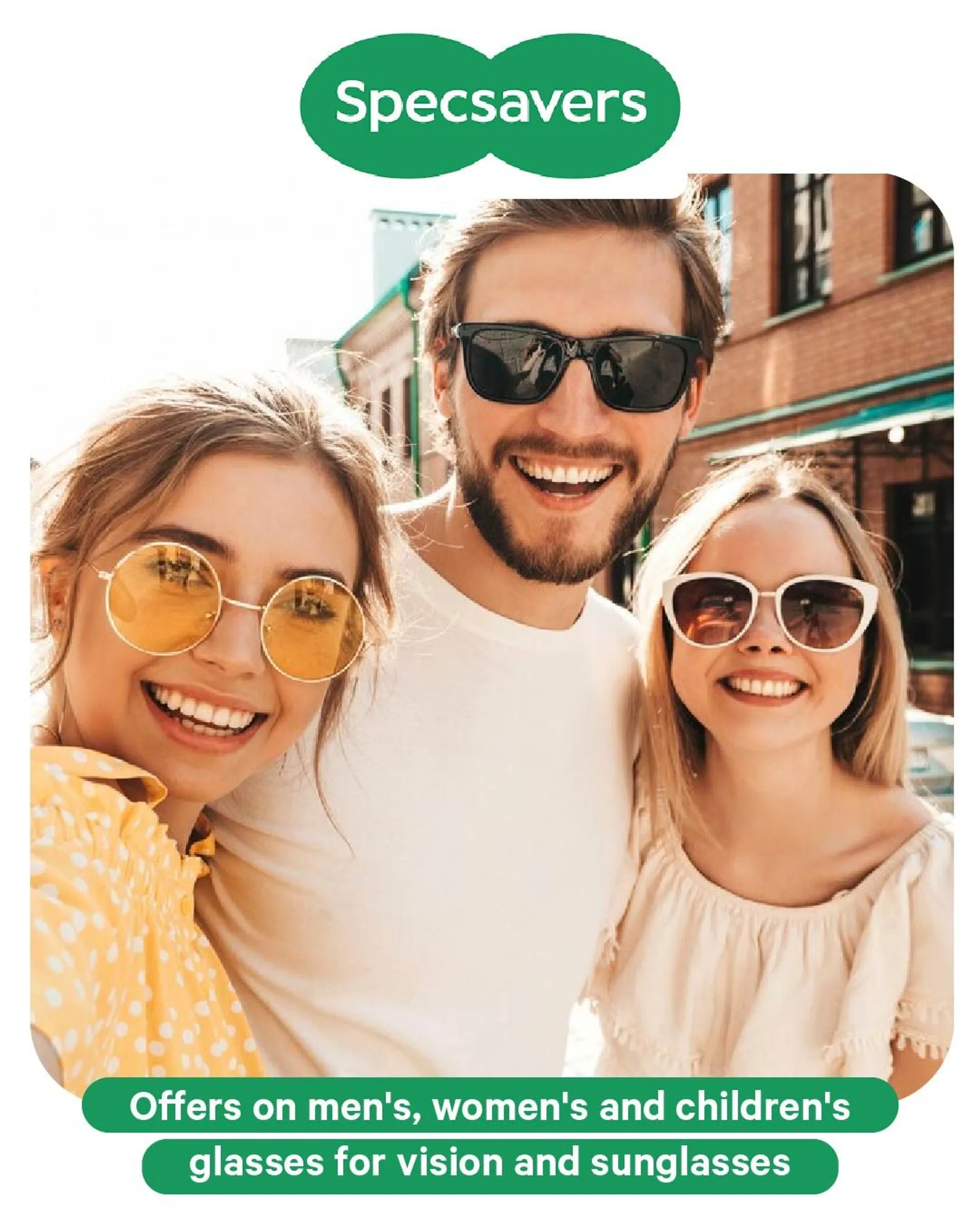 Offers on men's, women's and children's glasses for vision and sunglasses. - 1 May 6 May 2024 - Page 1