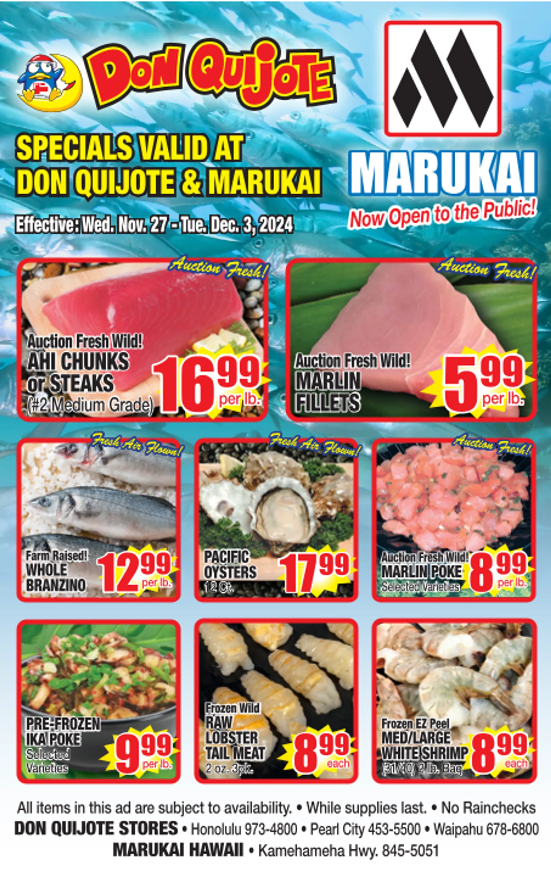 Weekly ad Don Quijote Hawaii sales from November 27 to December 3 2024 - Page 