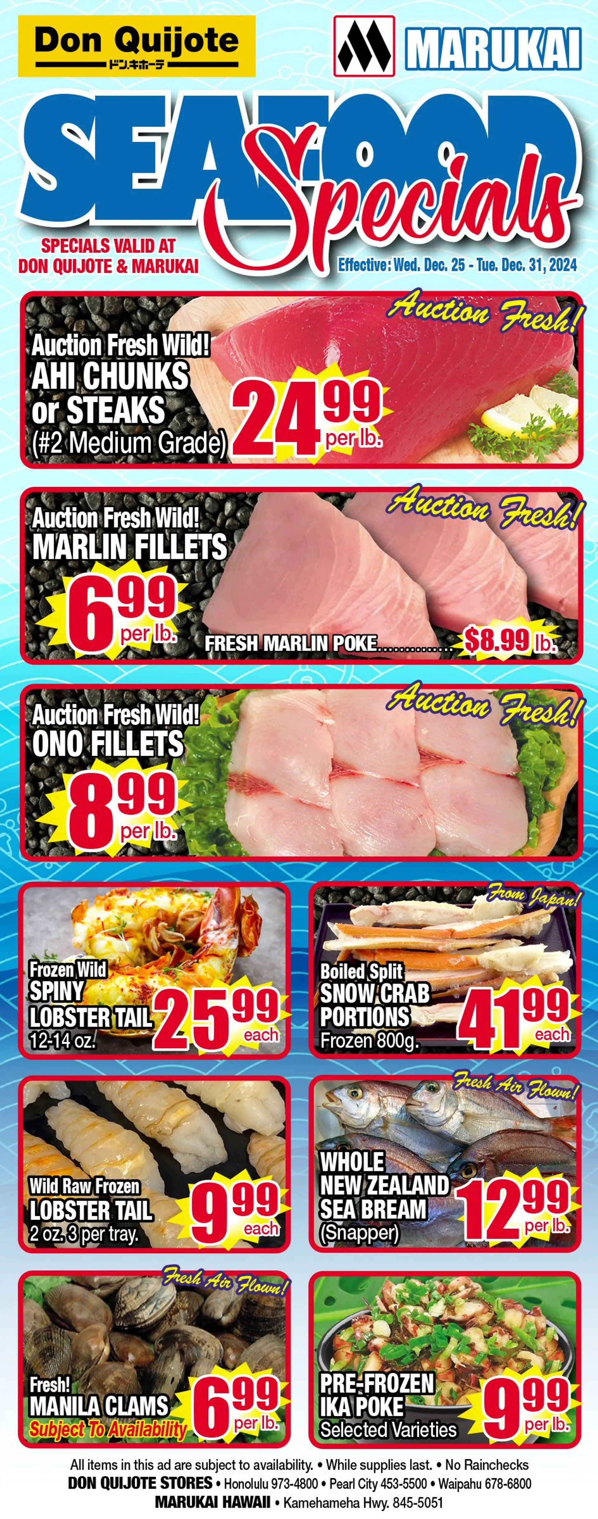 Weekly ad Don Quijote Hawaii Deals from December 27 to December 31 2024 - Page 