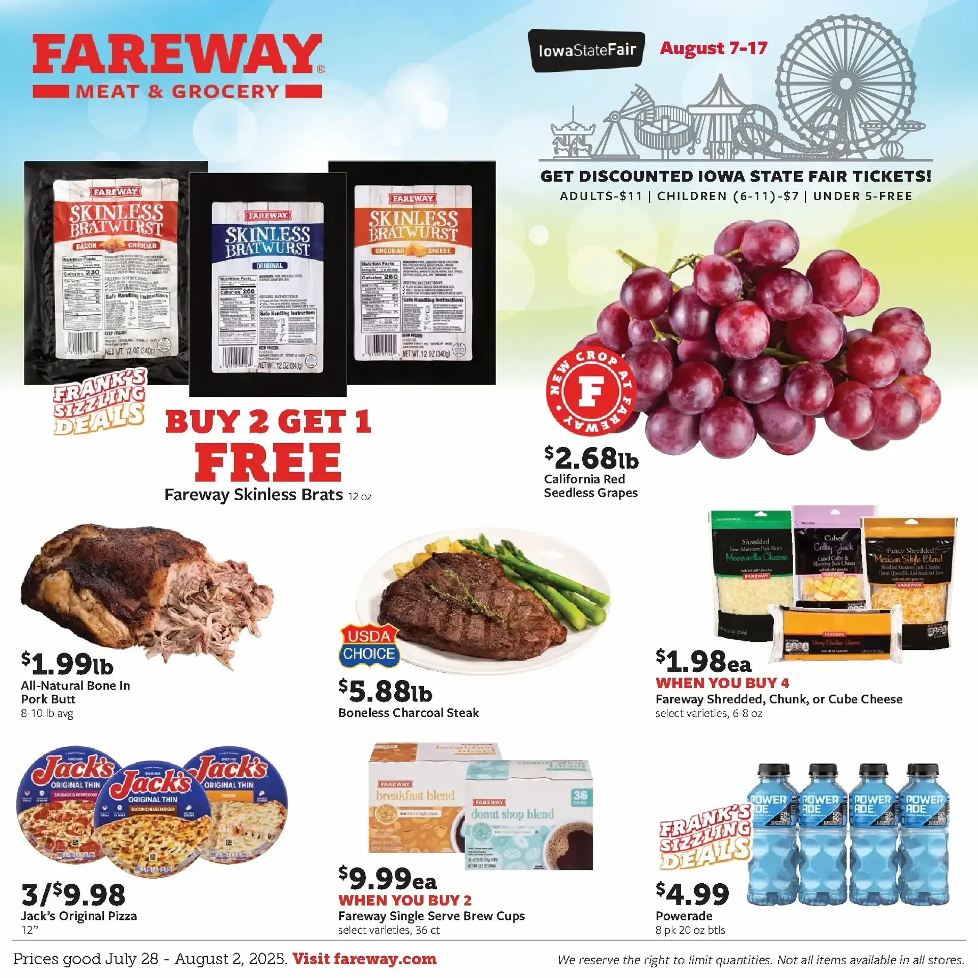 Weekly ad Fareway  Sales from August 7 to August 17 2025 - Page 1