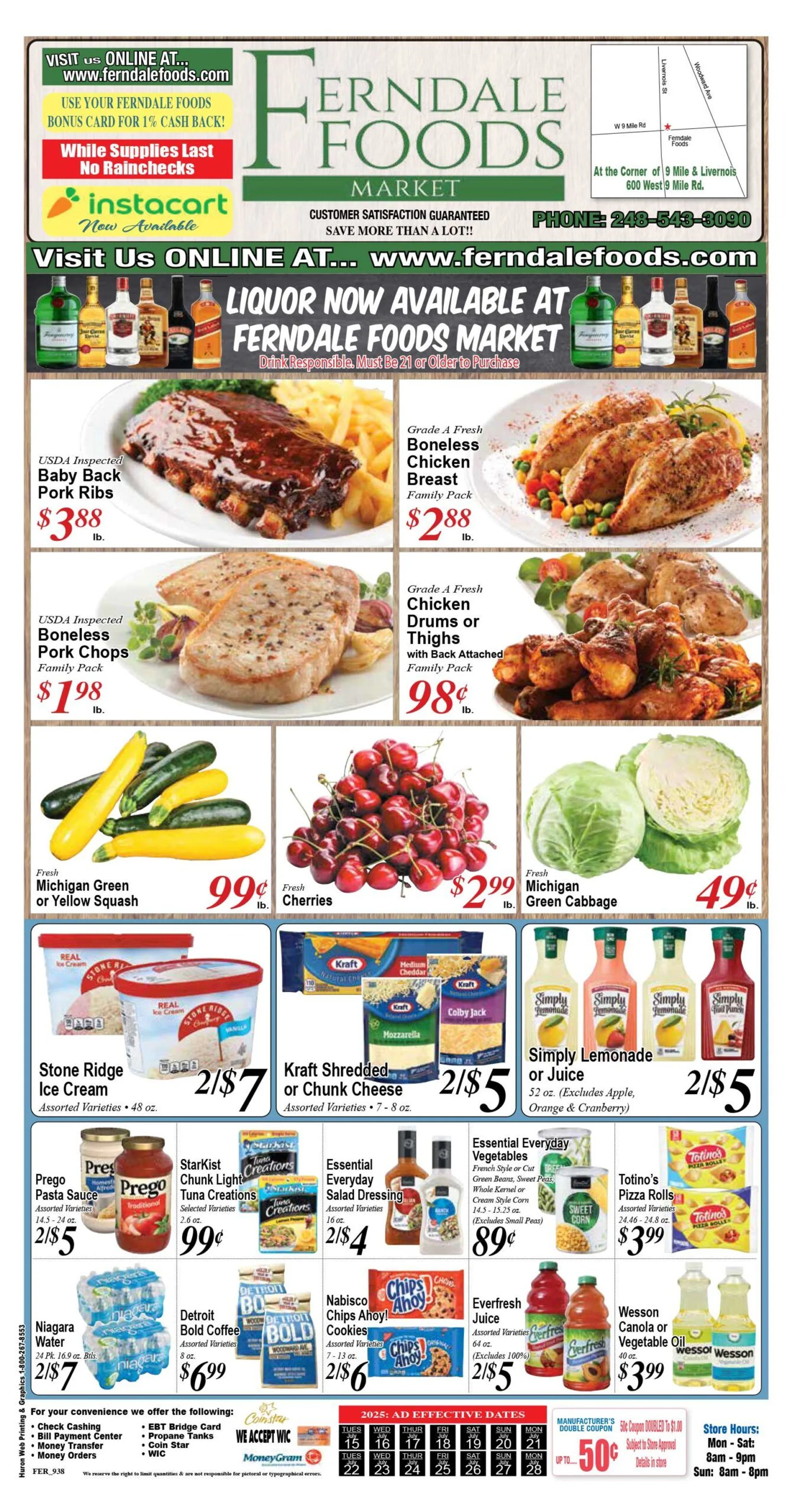 Weekly ad Ferndale Foods Sales from July 15 to July 28 2025 - Page 1
