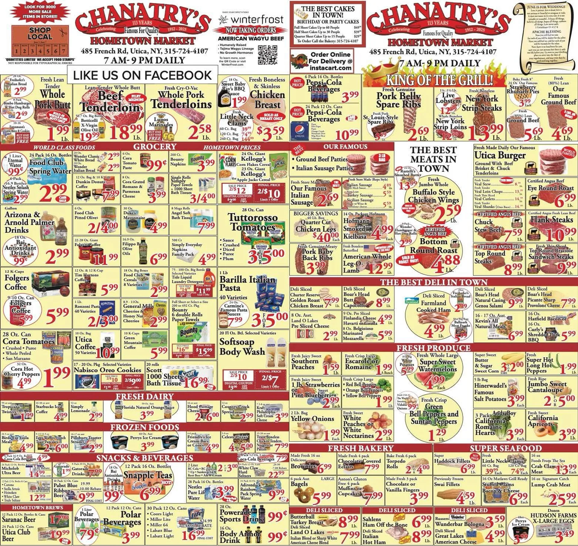 Weekly ad  Chanatry's Hometown Market Sales from June 1 to June 9 2025 - Page 1