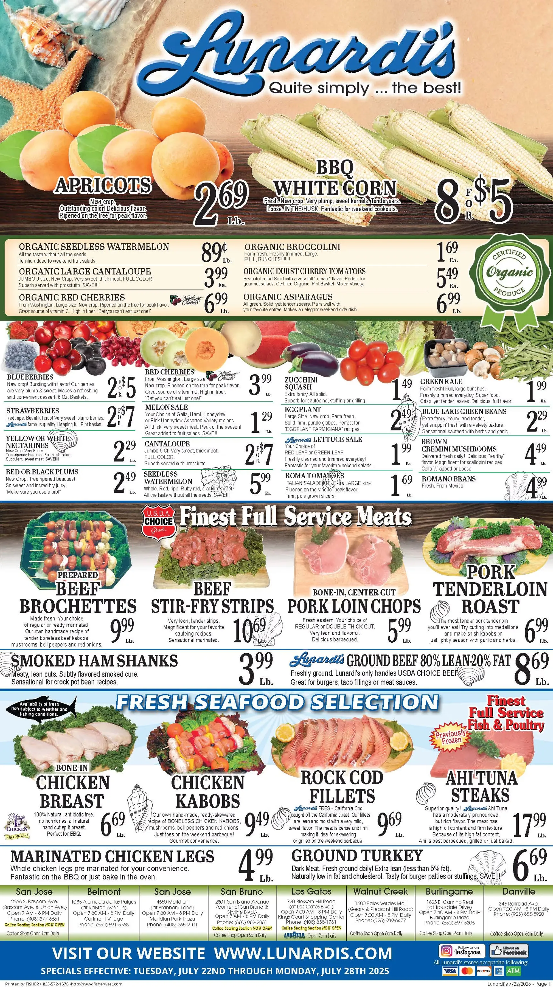 Weekly ad Lunardi's Sales from July 22 to July 28 2025 - Page 1