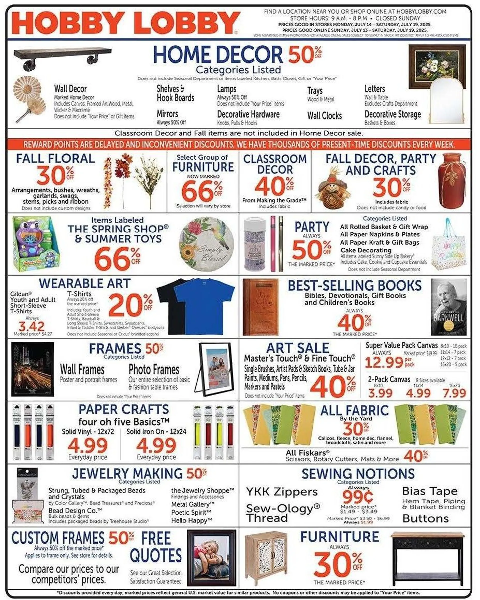 Weekly ad Hobby Lobby weekly ads  from July 14 to July 19 2025 - Page 