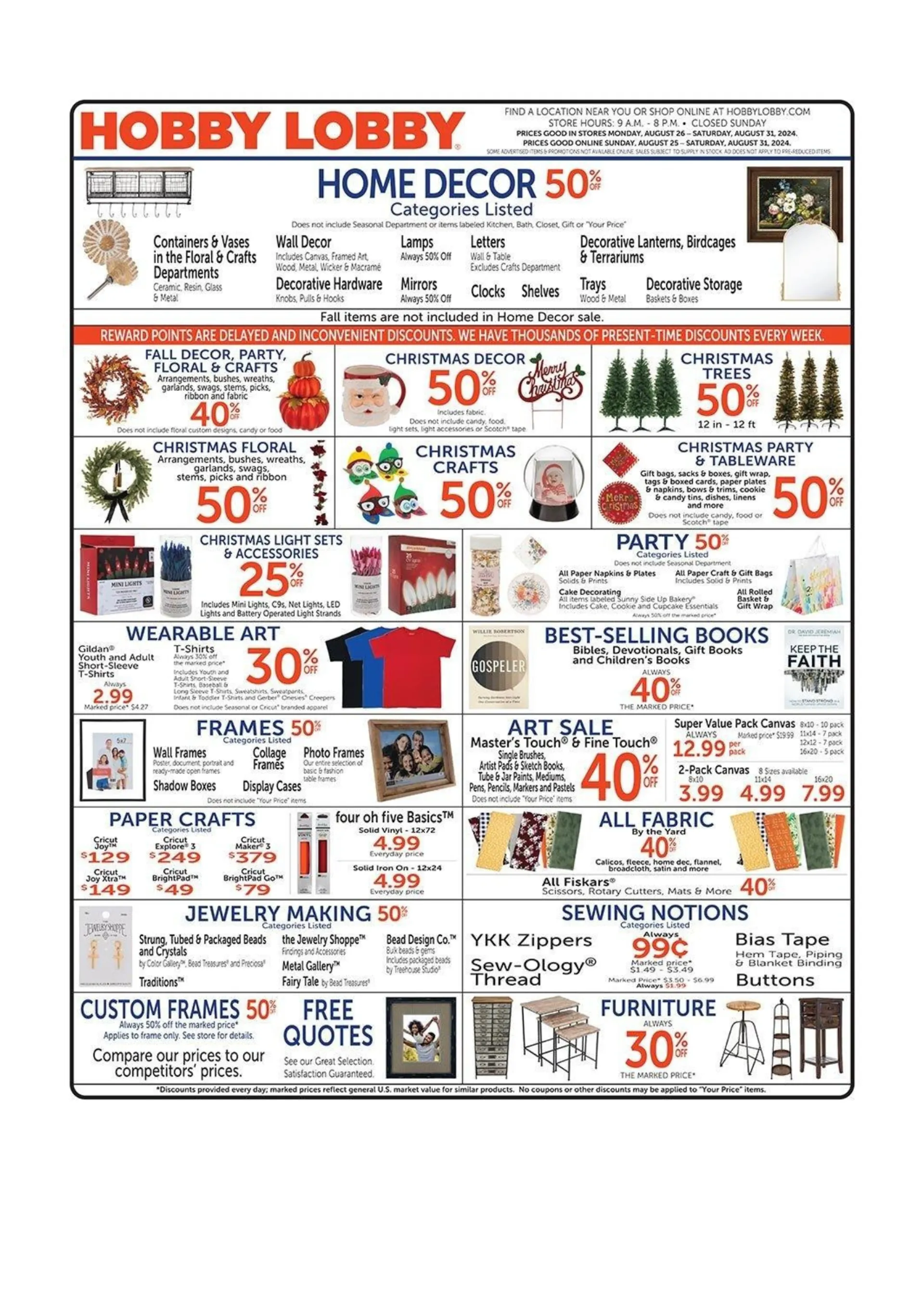 Weekly ad Hobby Lobby sales from August 26 to August 31 2024 - Page 