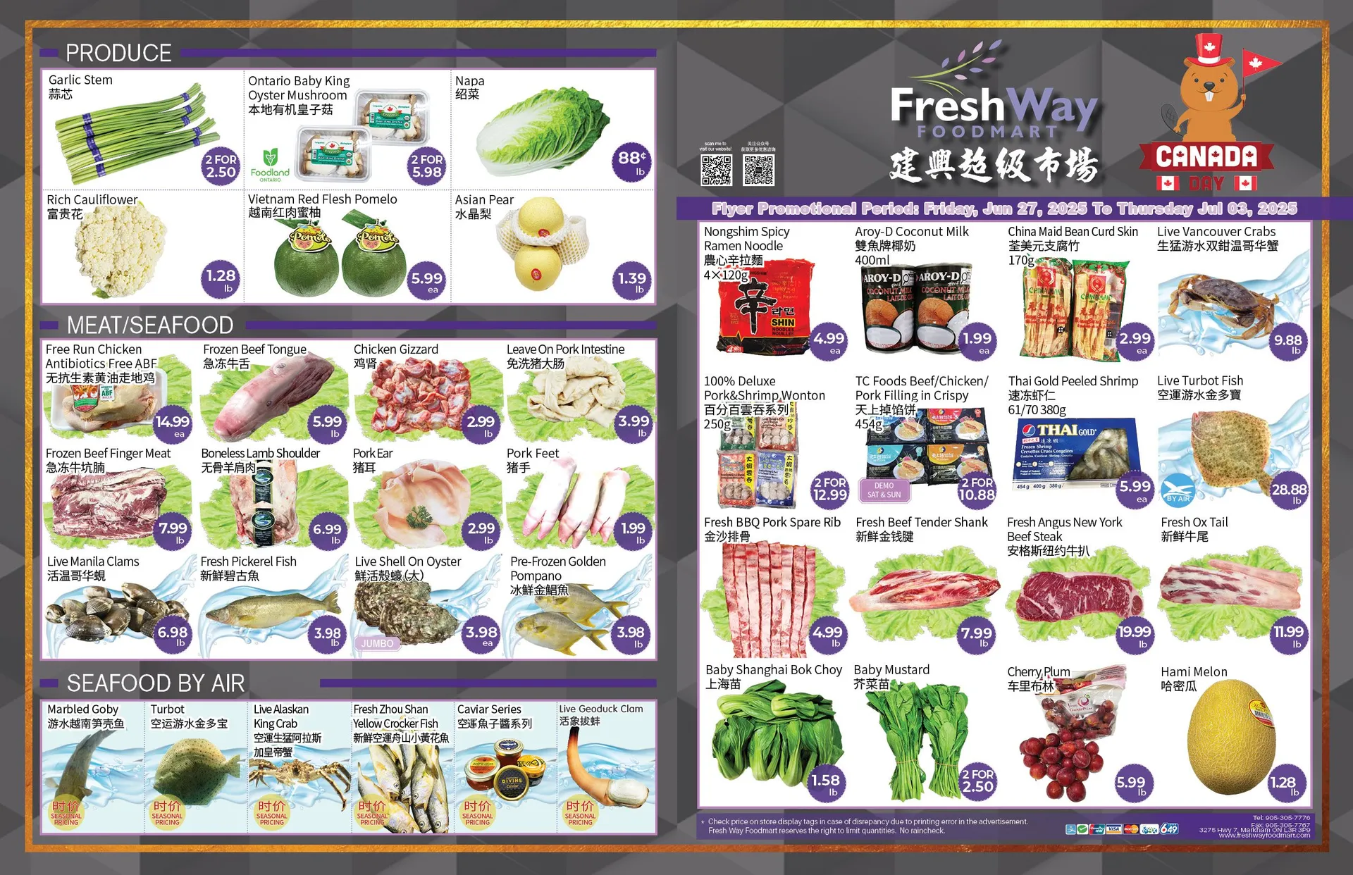 FreshWay Foodmart Deals from June 27 to July 3 2025 - flyer page 1