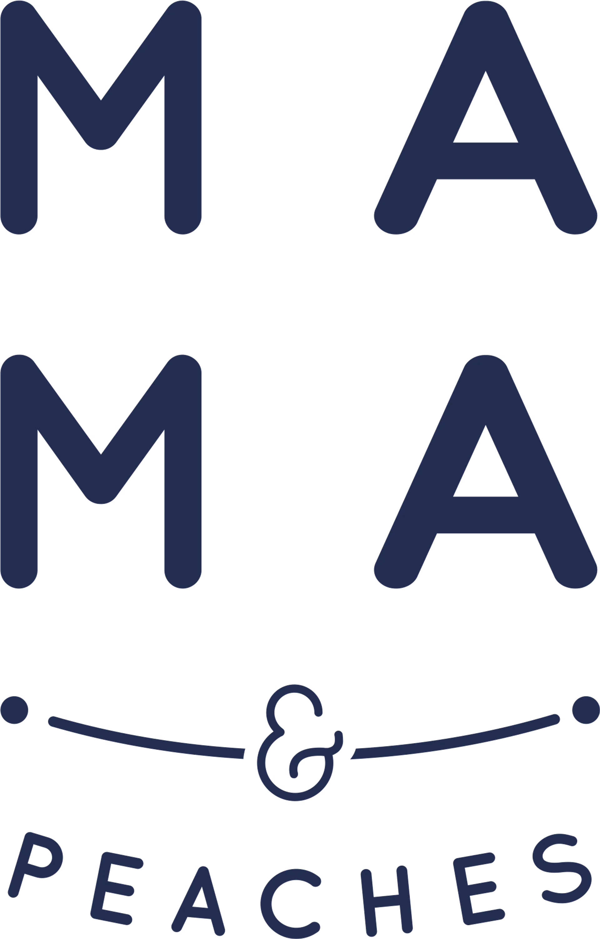 MAMA & PEACHES logo. Current catalogue