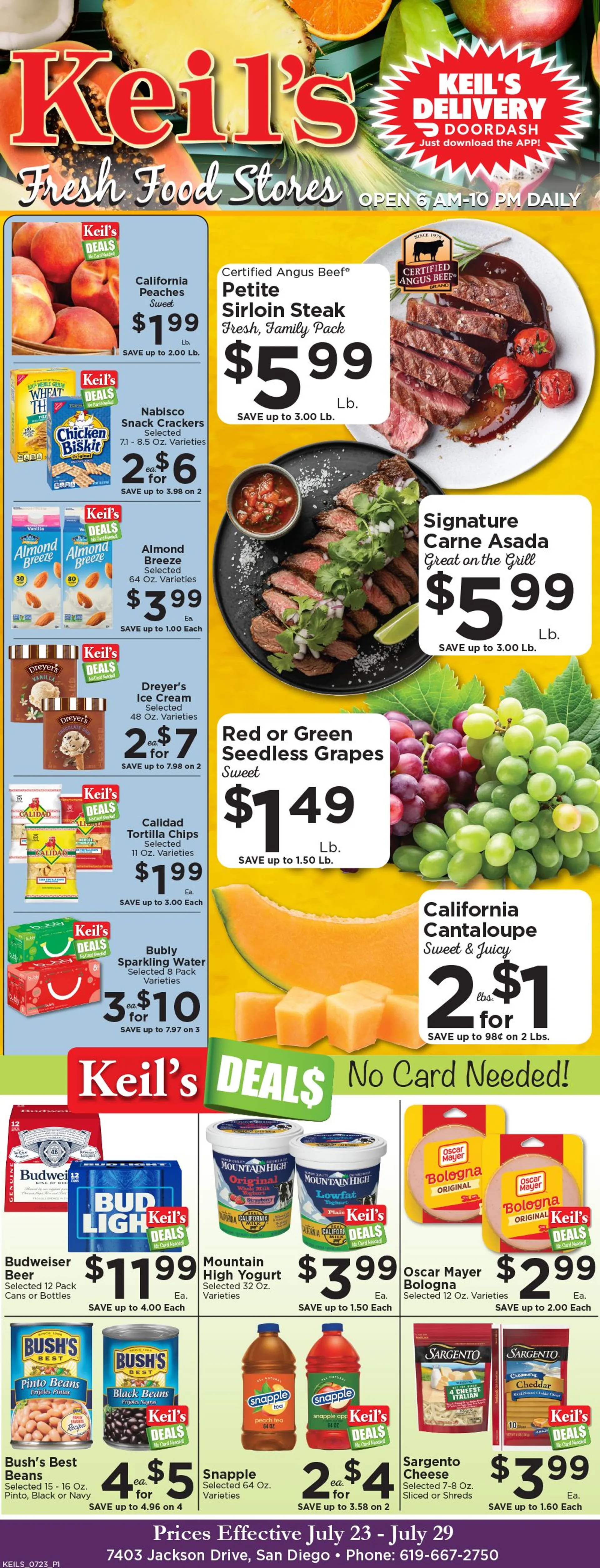 Weekly ad Keil's Fresh Food Stores Sales from July 23 to July 29 2025 - Page 1