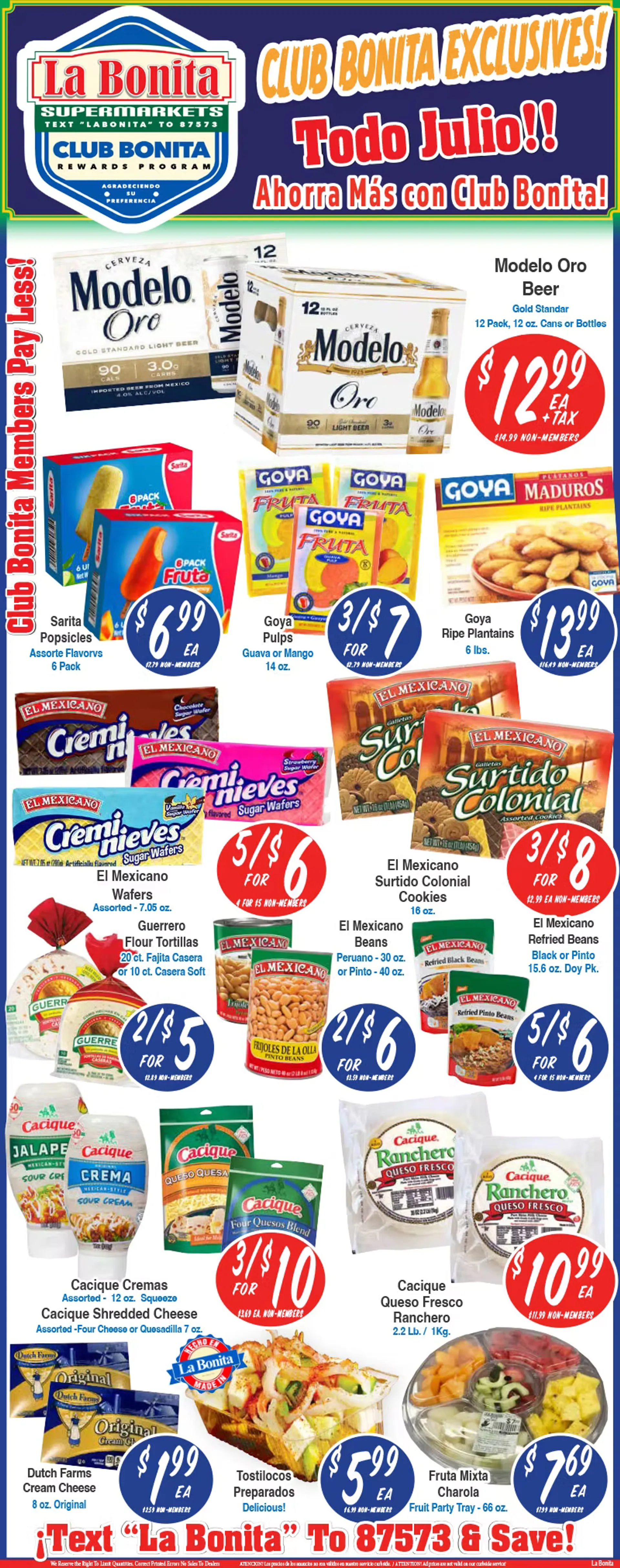 Weekly ad La Bonita Supermarkets Sales from July 25 to July 30 2025 - Page 1