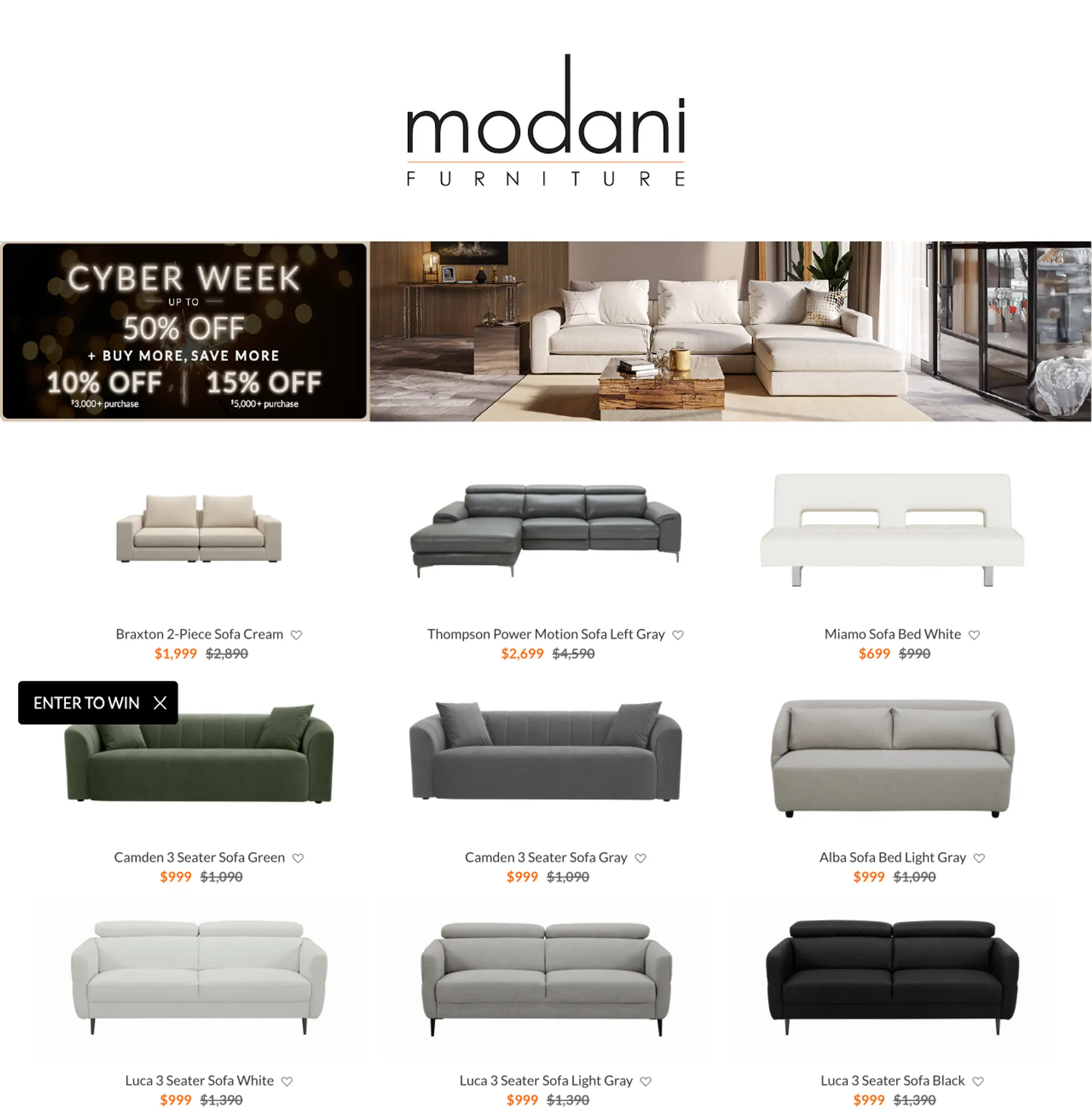 Weekly ad Modani Furniture sales from December 1 to December 14 2024 - Page 