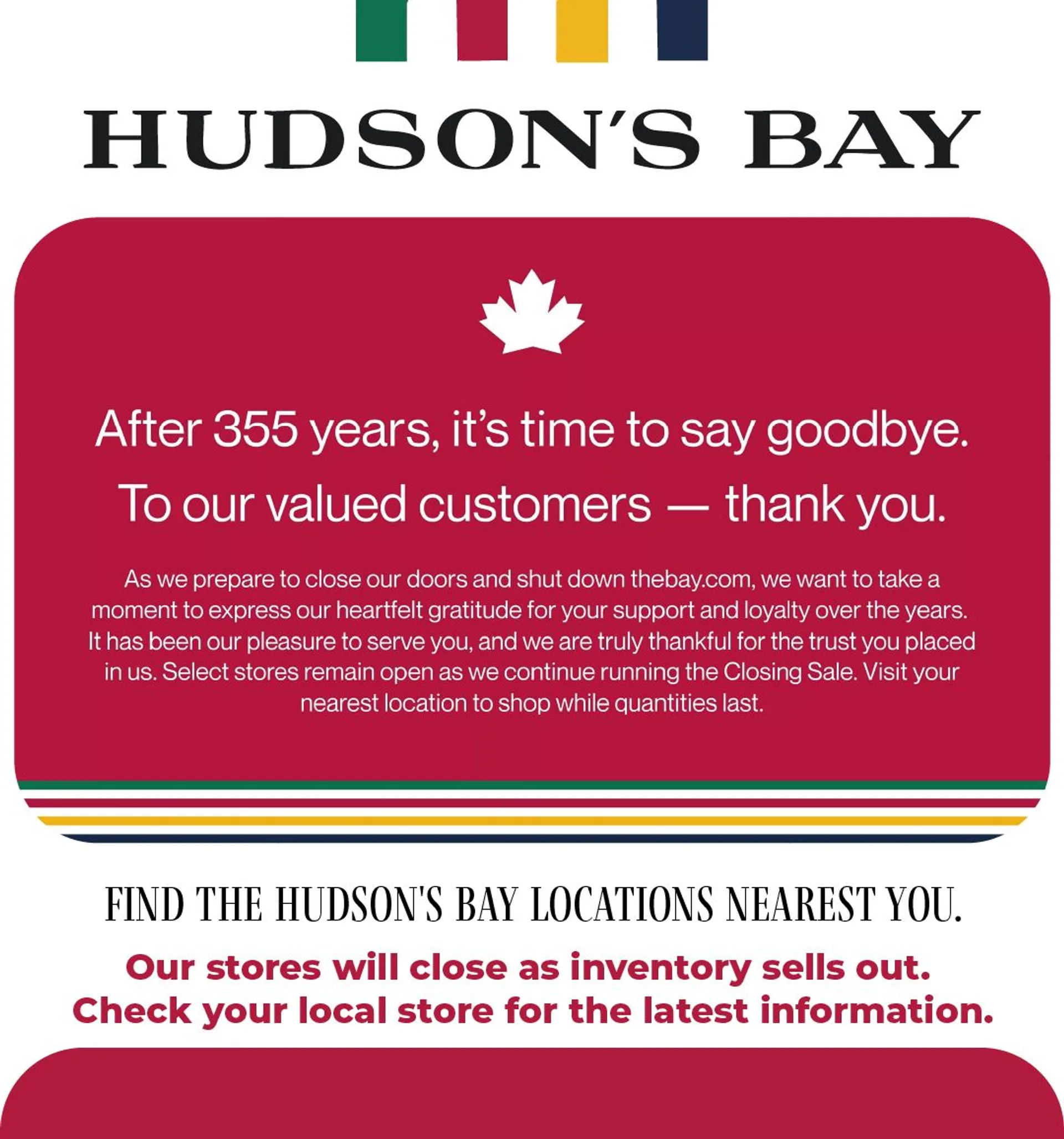 Hudson's Bay Goodbye from May 14 to May 31 2025 - flyer page 