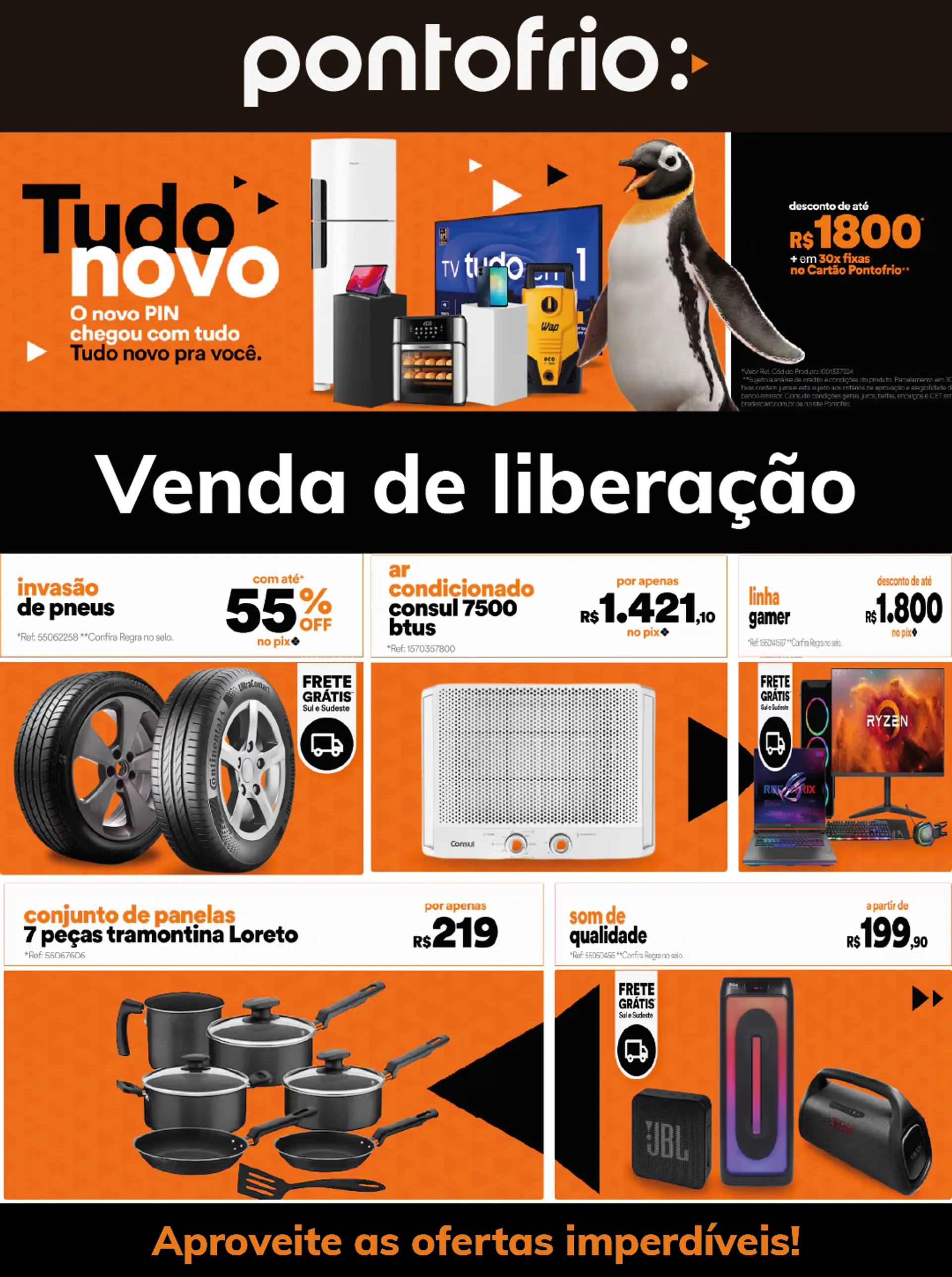Encarte de Ponto Frio Anúncio semanal 17 de abril até 1 de maio 2025 - Pagina 1