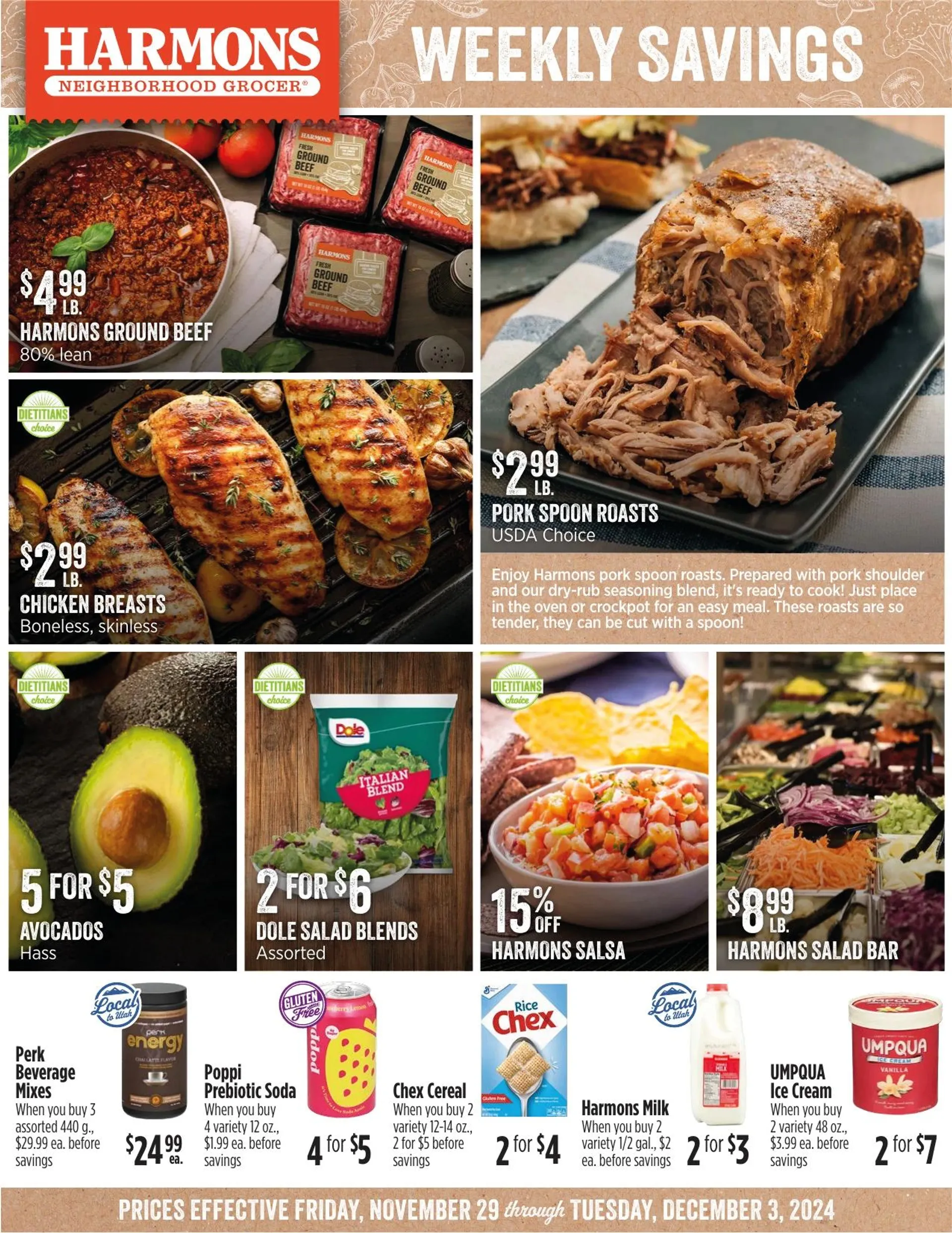 Weekly ad Harmons Weekly Savings  from November 29 to December 3 2024 - Page 