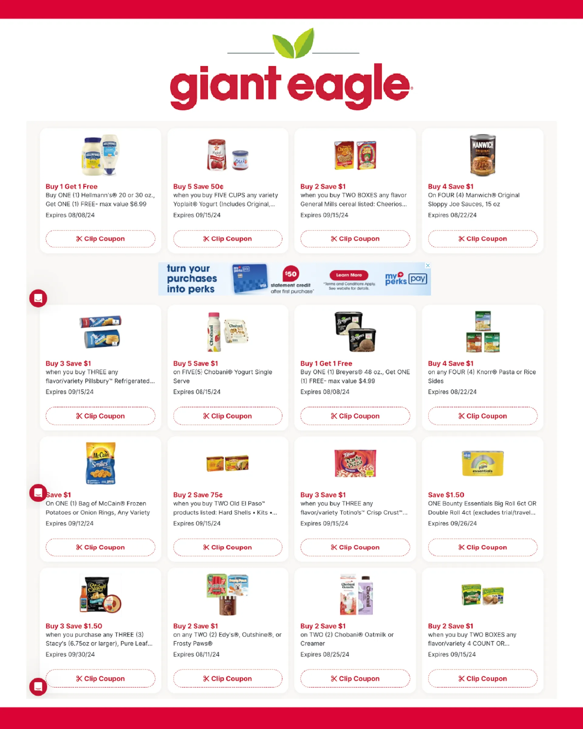 Weekly ad Giant Eagle Big Discounts from August 1 to August 8 2024 - Page 