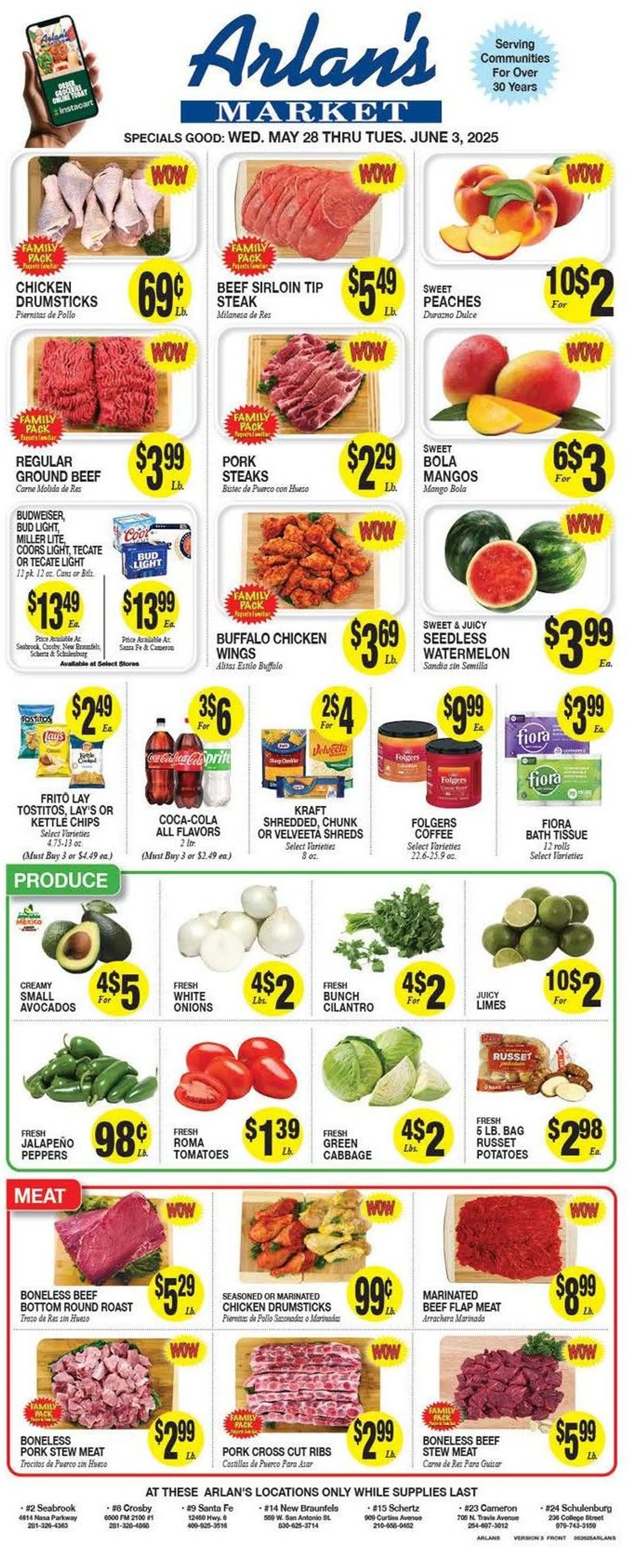 Weekly ad Arlan's Market weekly ads from May 28 to June 3 2025 - Page 1