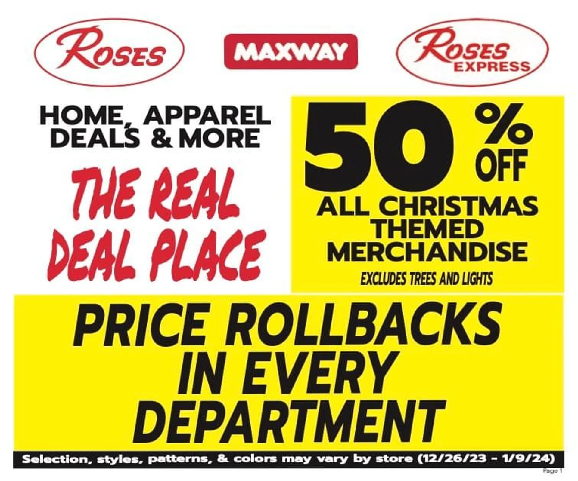 Weekly ad Roses Discount Weekly Ad from January 5 to January 31 2024 - Page 