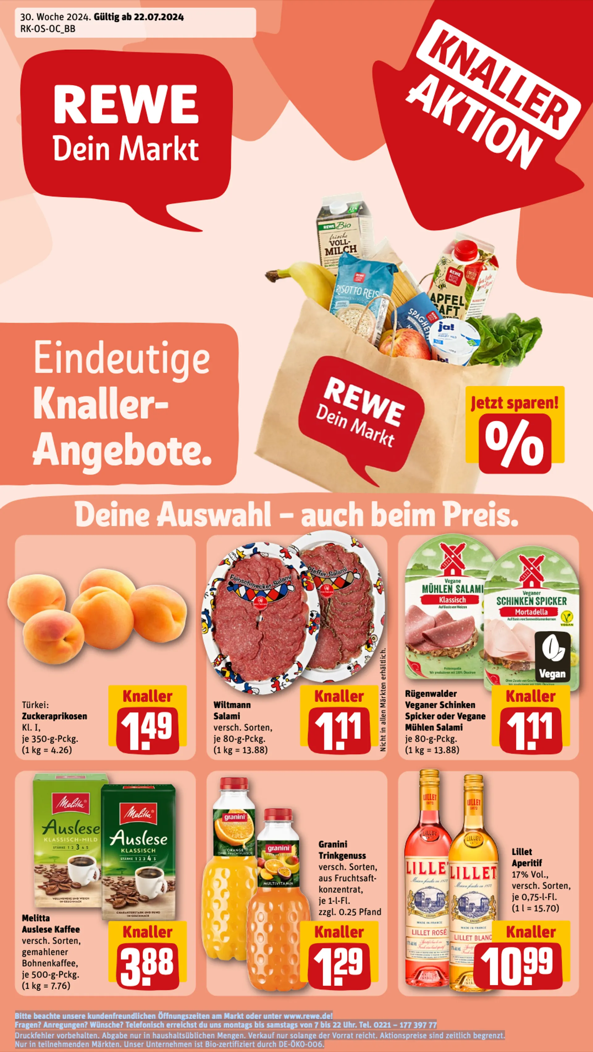 Rewe Angebote von 22. Juli bis 27. Juli 2024 - Prospekt seite 