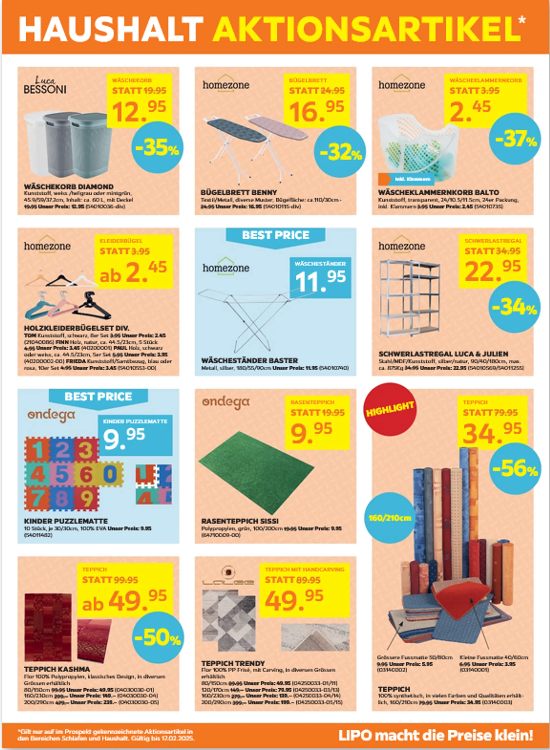 Lipo Prospekte von 1. Februar bis 17. Februar 2025 - Prospekt seite  13