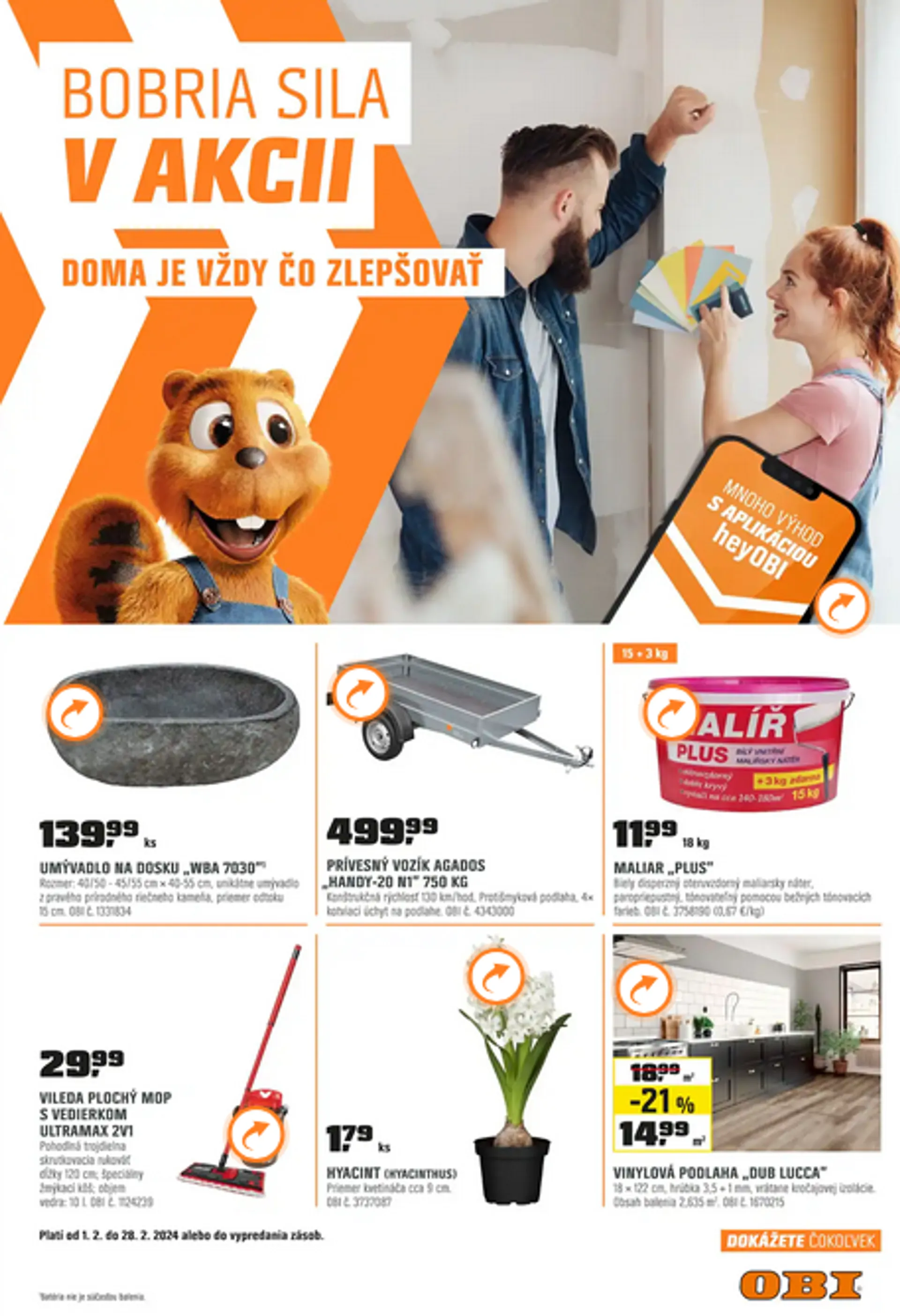 Leták: Ponuka OBI od 2. februára do 28. februára 2025 - Prehľad Stránky 