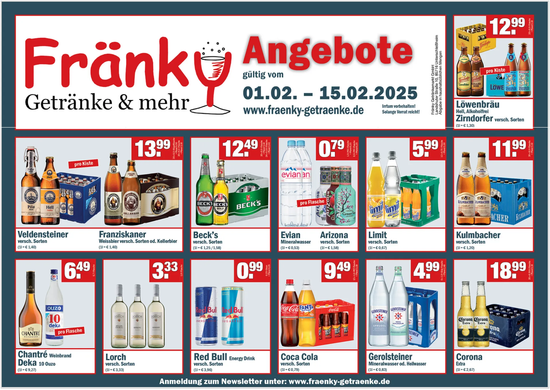  Fränky Getränke Angebote von 1. Februar bis 15. Februar 2025 - Prospekt seite 