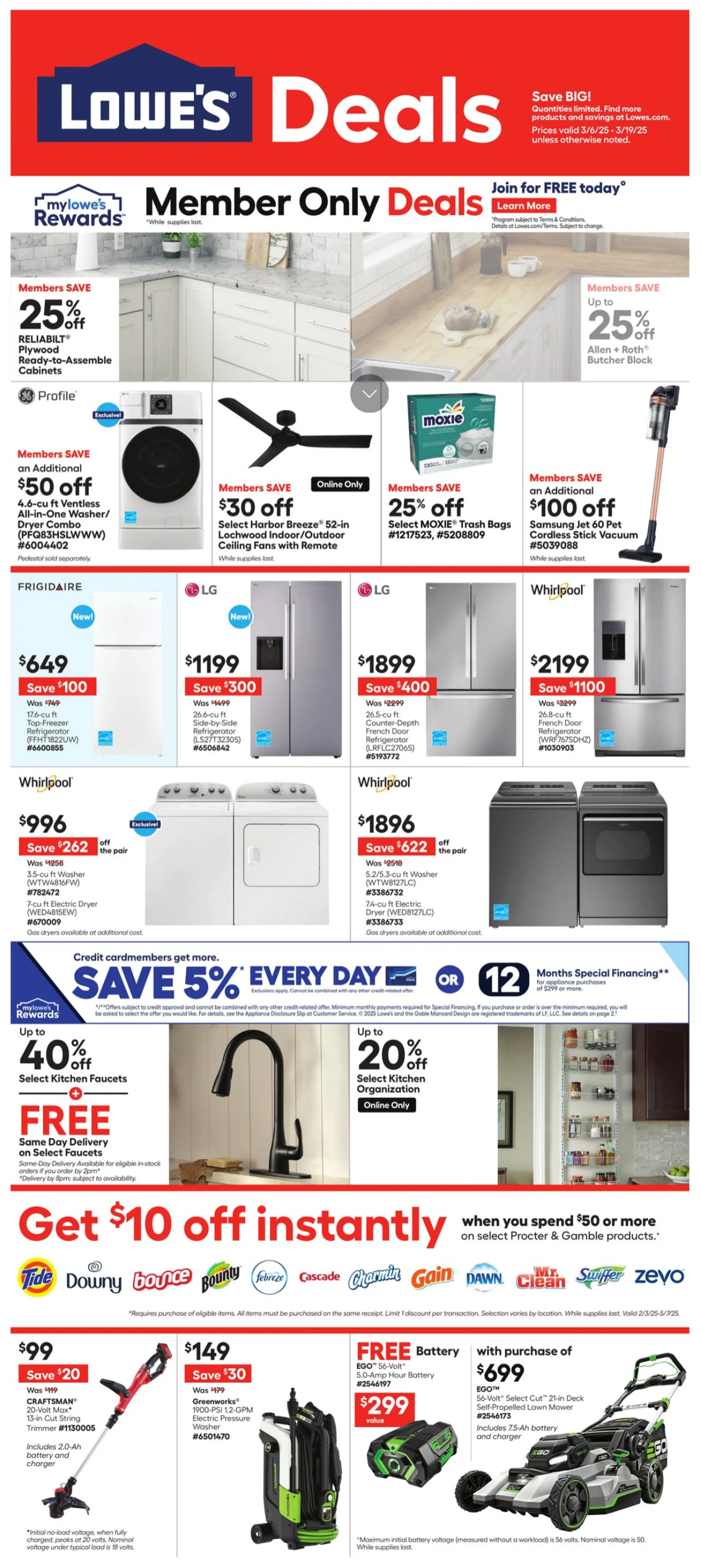 Weekly ad Lowe's Sales from March 6 to March 19 2025 - Page 1