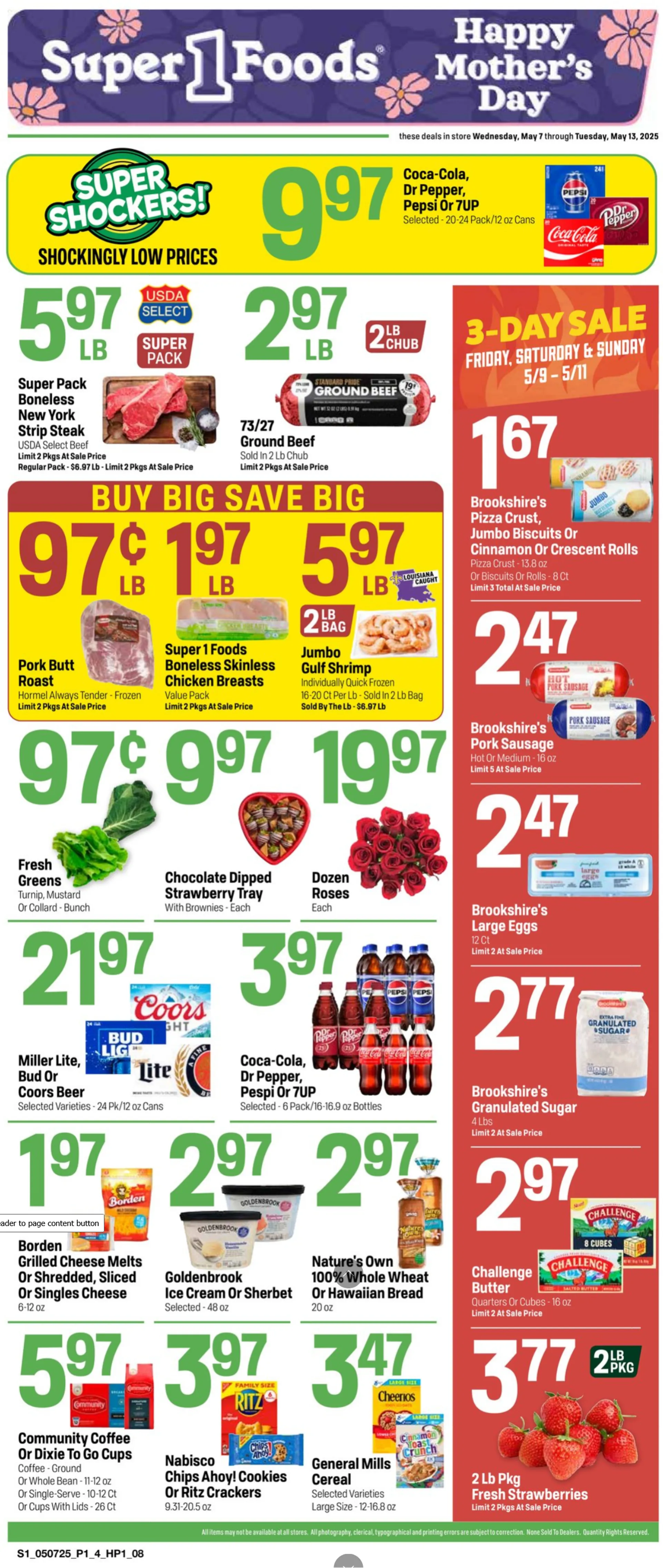 Weekly ad Super 1 Foods Sales from May 7 to May 13 2025 - Page 