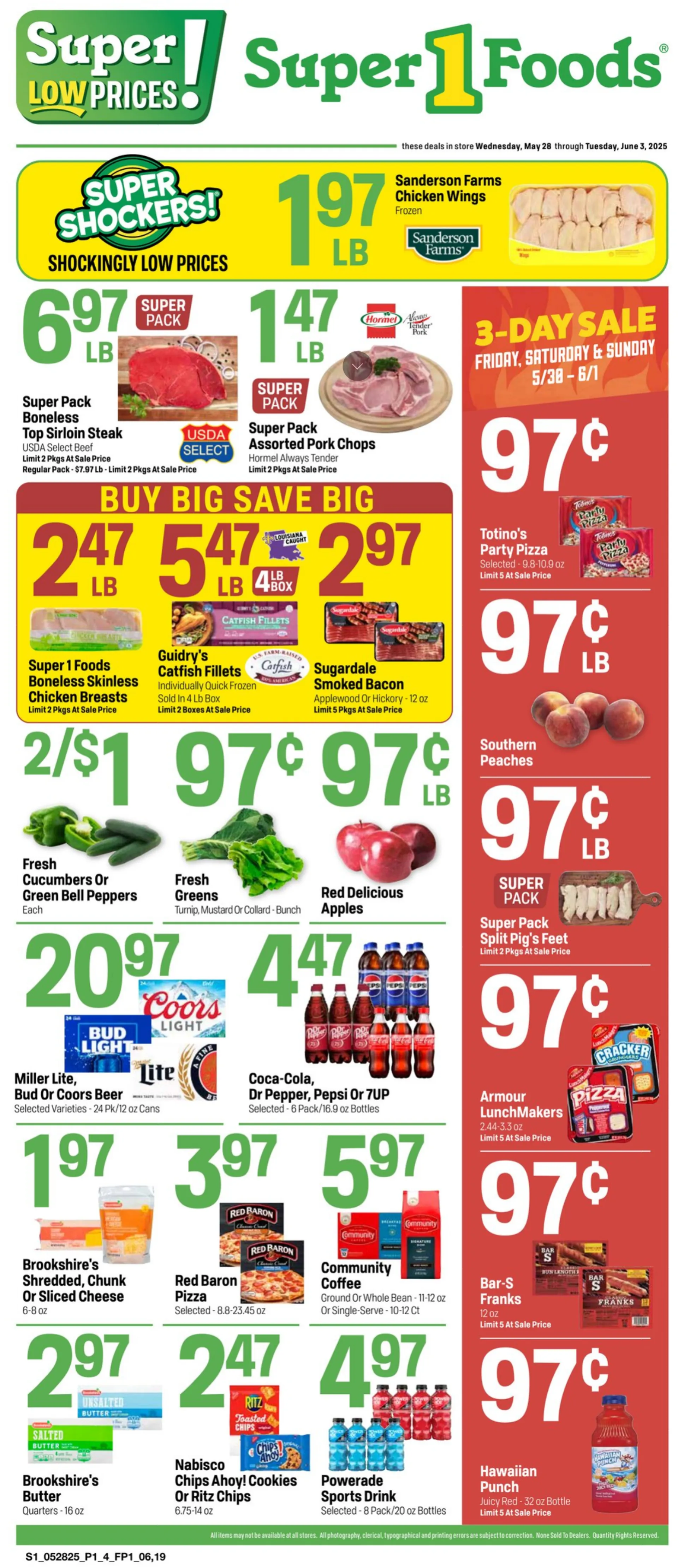 Weekly ad Super 1 Foods Sales from May 28 to June 3 2025 - Page 1