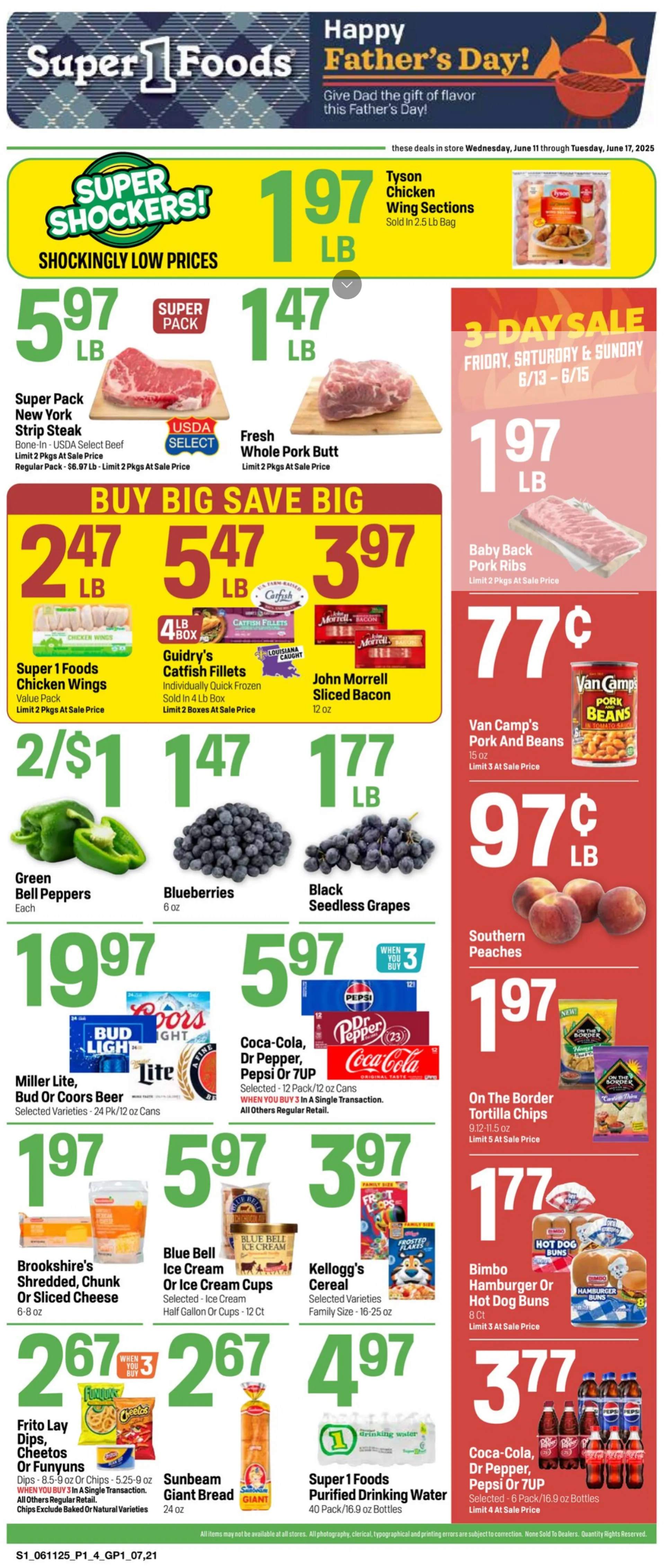 Weekly ad Super 1 Foods weekly ads from June 11 to June 17 2025 - Page 1