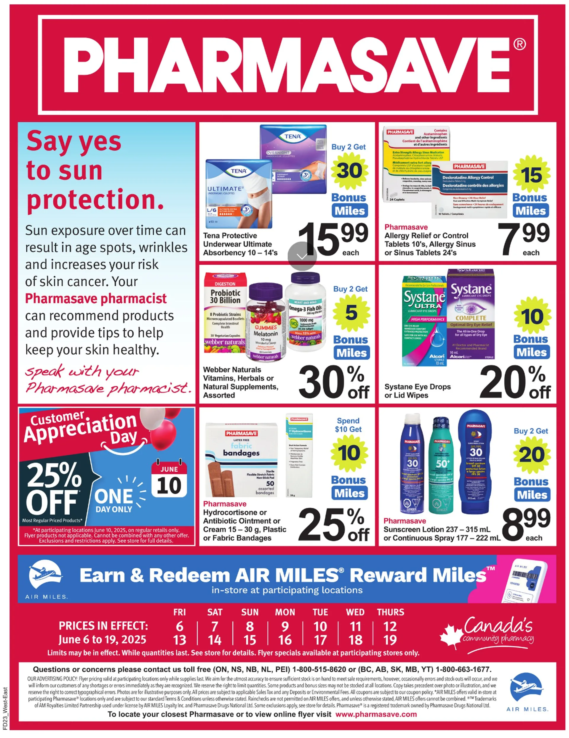 Pharmasave flyers from June 6 to June 19 2025 - flyer page 1