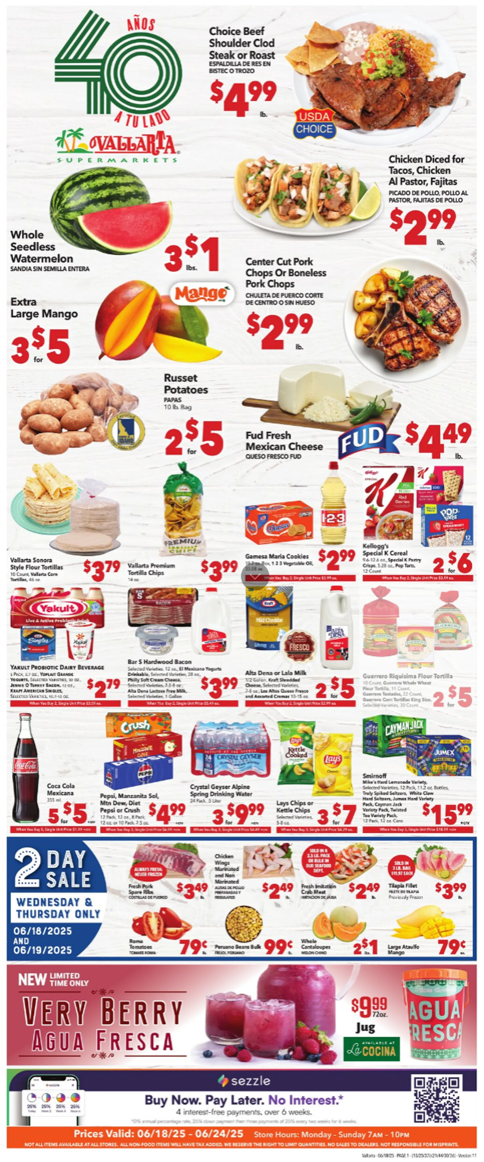 Weekly ad Vallarta Sales from June 18 to June 24 2025 - Page 1
