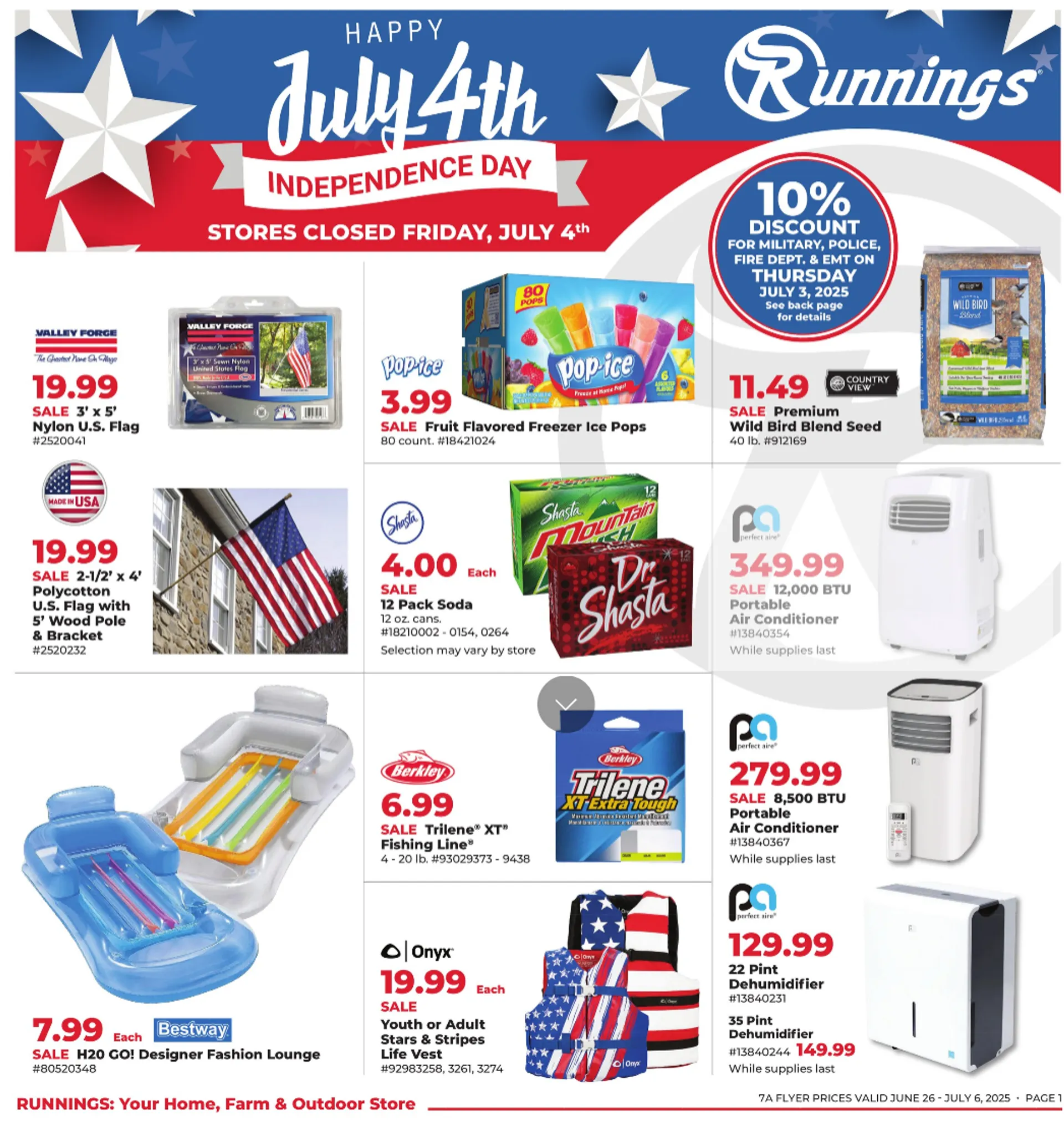 Weekly ad Runnings Sales from June 26 to July 6 2025 - Page 1