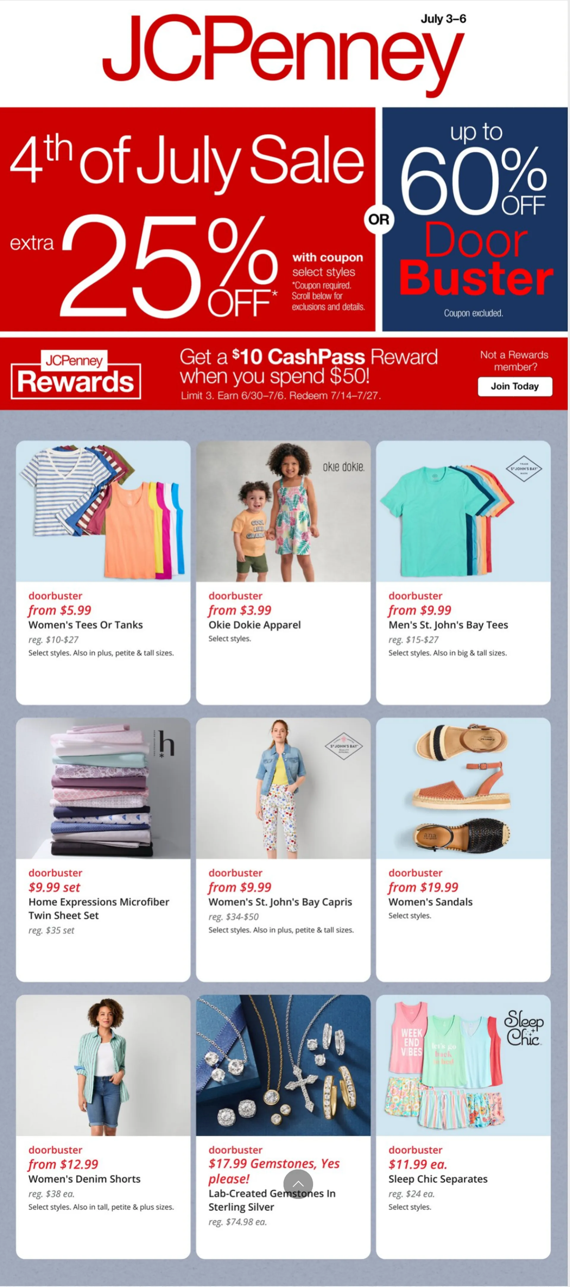 Weekly ad JCPenney Sales from July 3 to July 6 2025 - Page 1