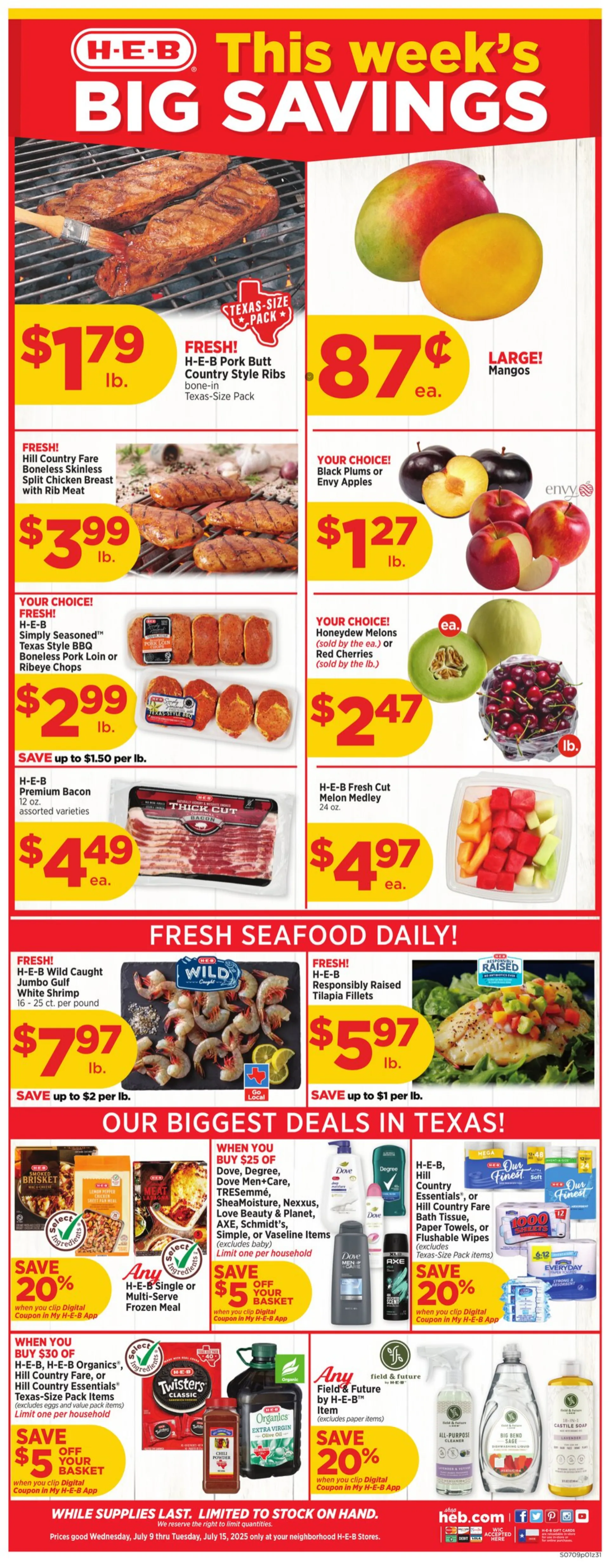 Weekly ad H-E-B weekly ads from July 9 to July 15 2025 - Page 1