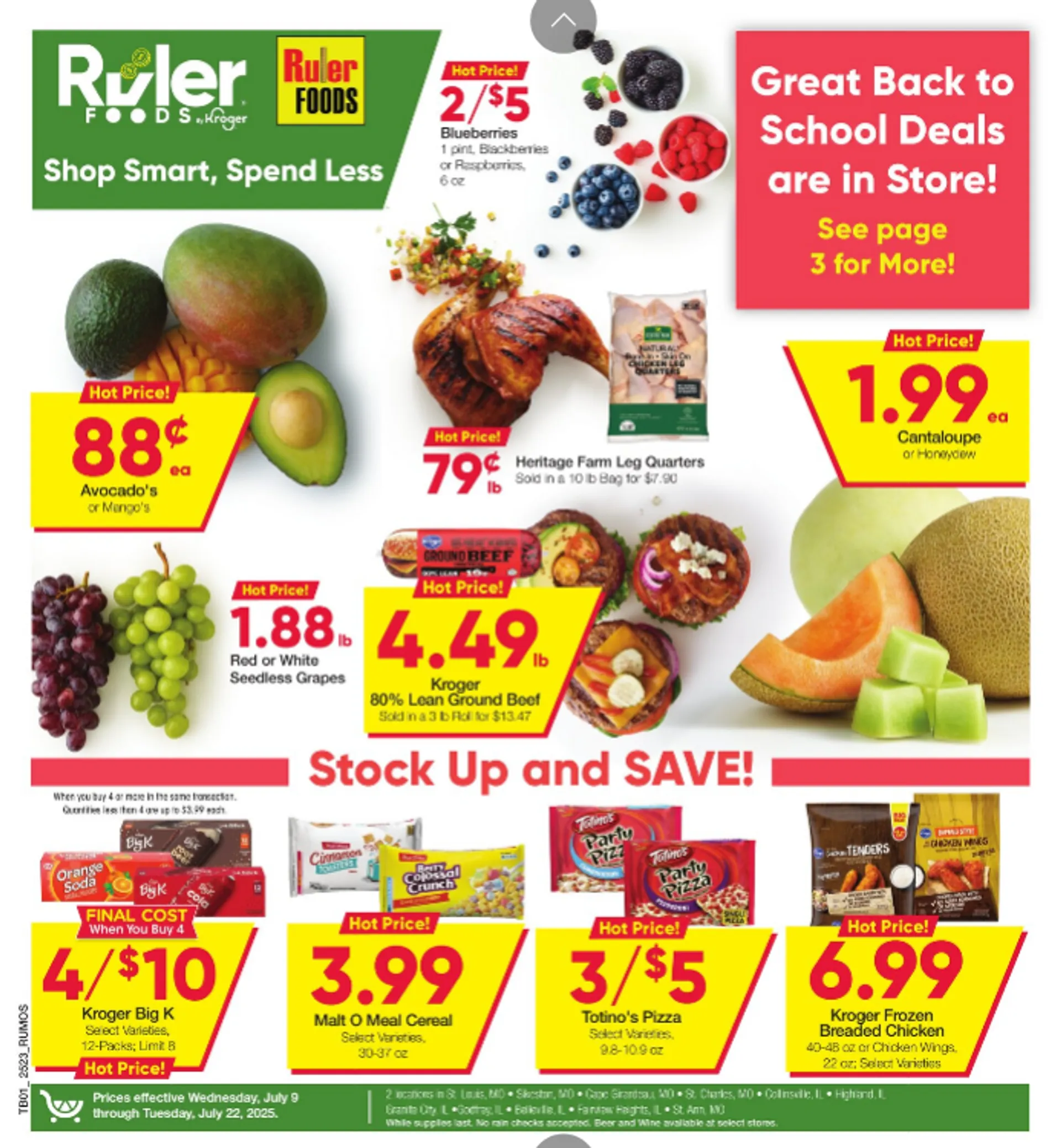 Weekly ad Ruler Foods Sales from July 9 to July 22 2025 - Page 1