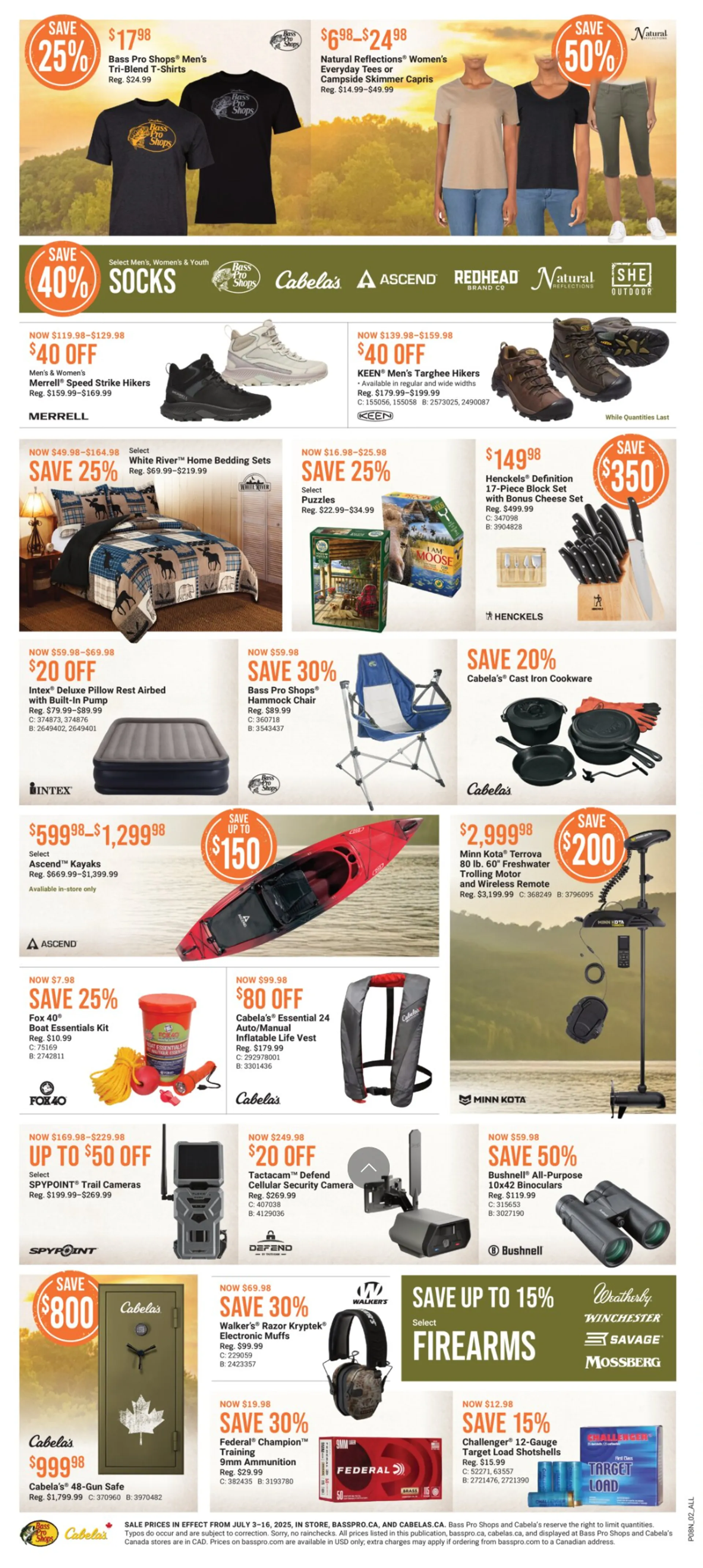 Cabelas Sales from July 3 to July 16 2025 - flyer page 1
