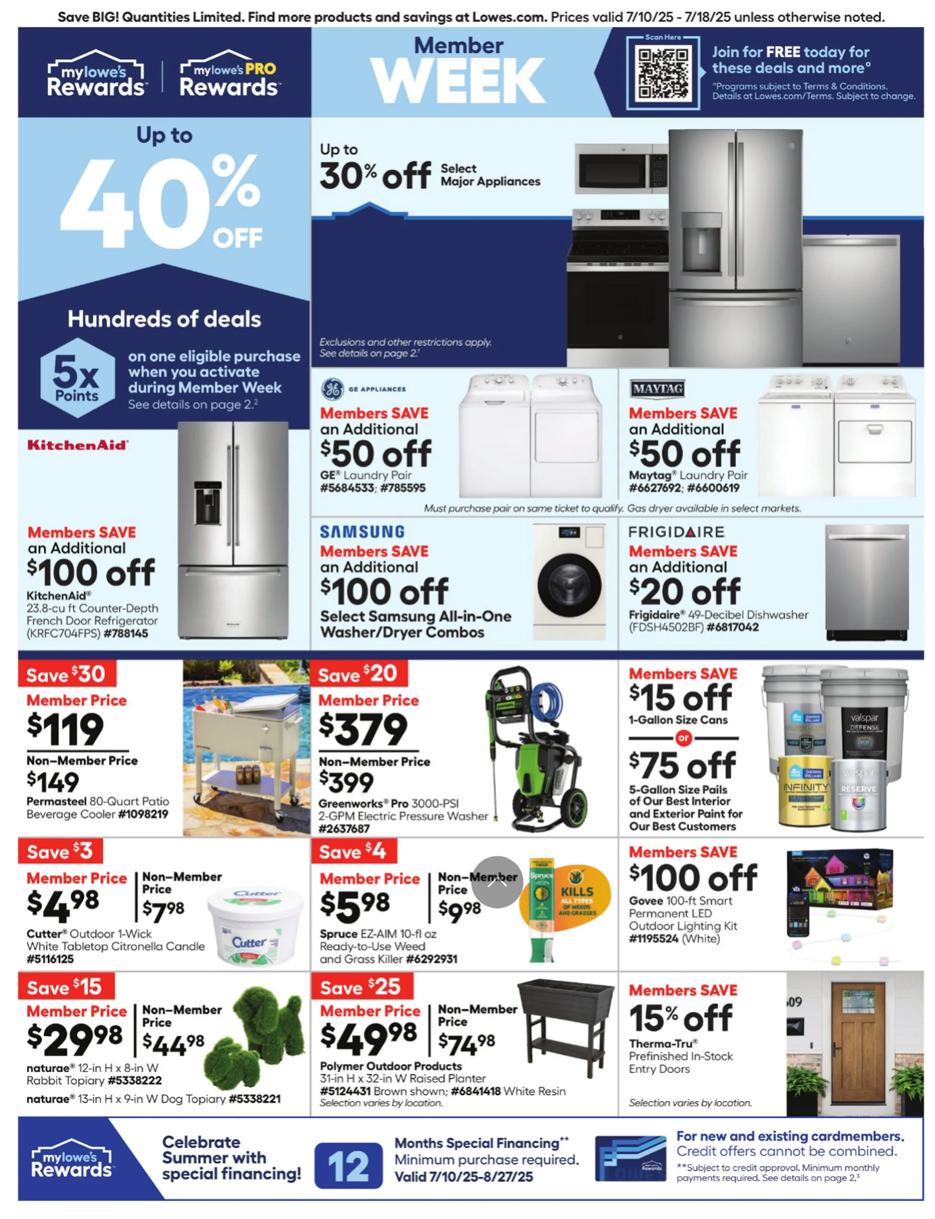  Lowe's flyers from July 10 to July 18 2025 - flyer page 1
