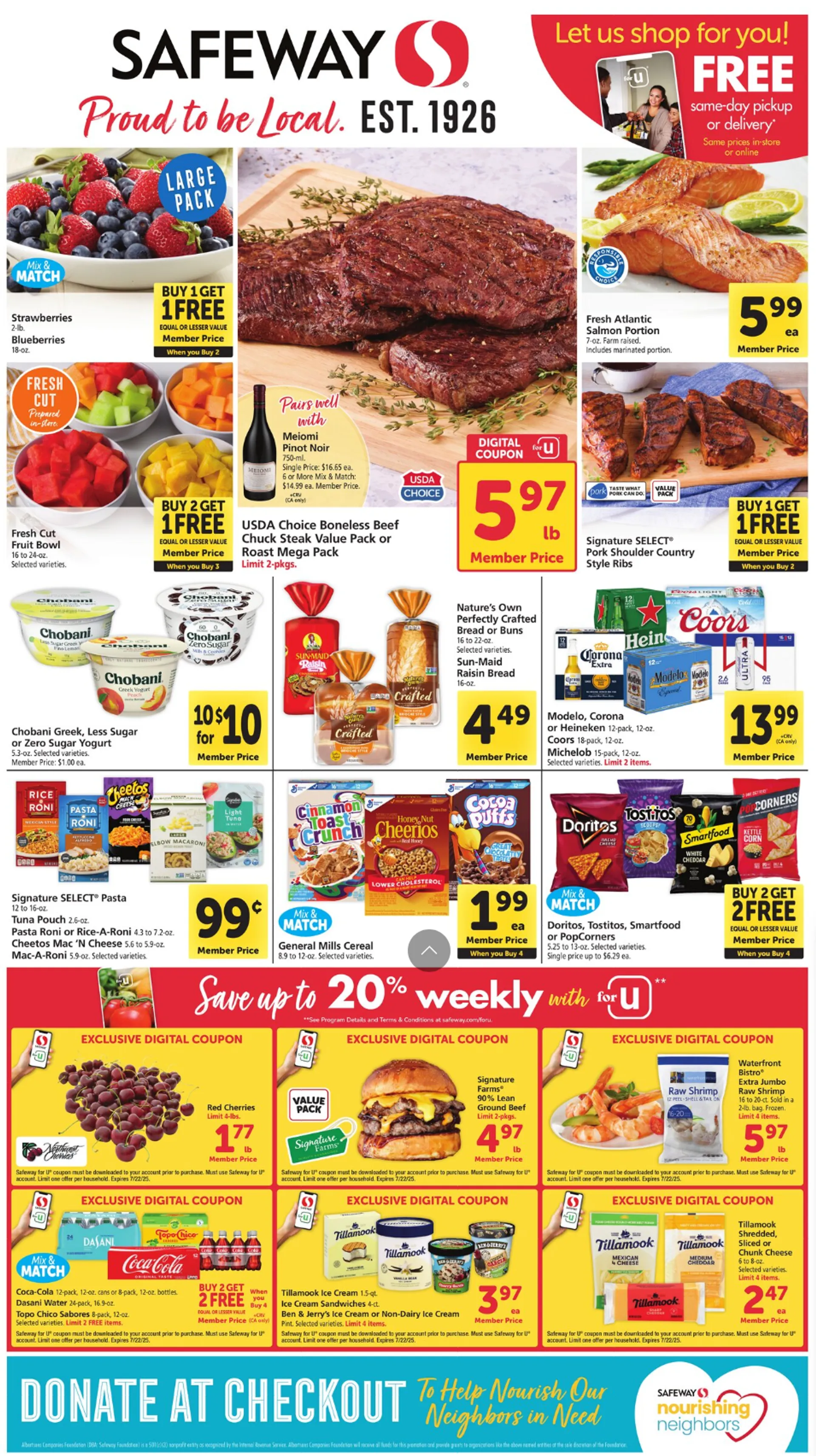 Weekly ad Safeway  Sales from July 16 to July 22 2025 - Page 1
