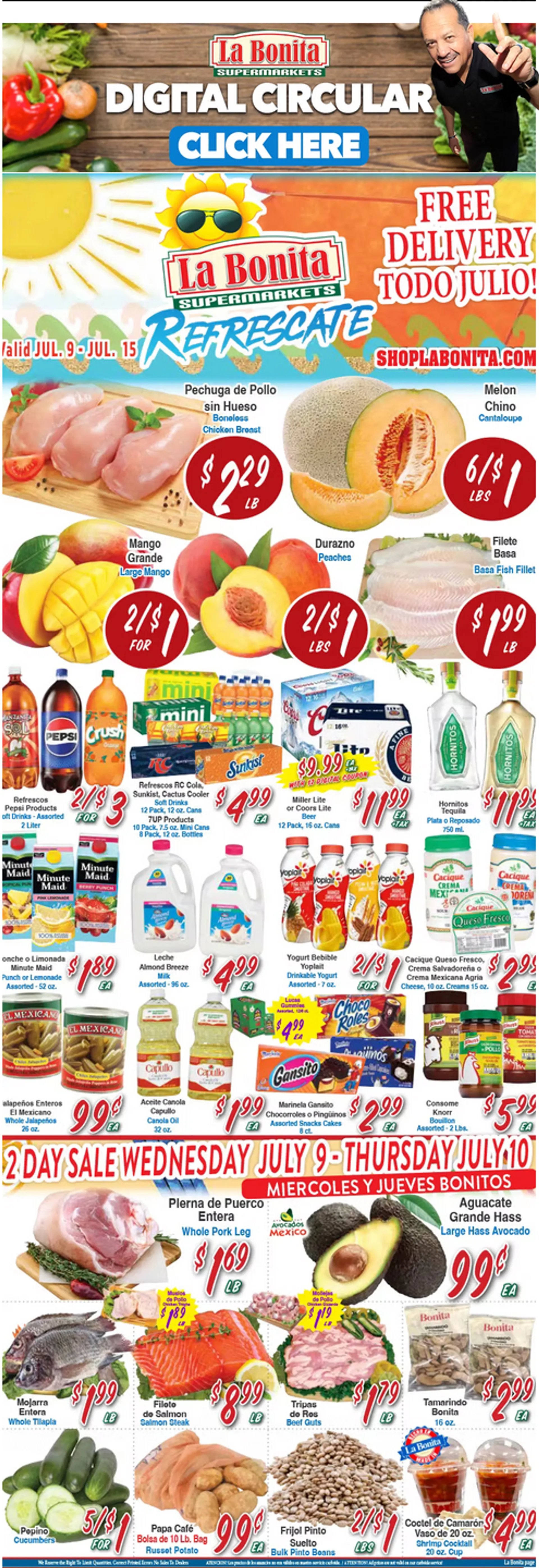 Weekly ad La Bonita Supermarkets weekly ads from July 9 to July 16 2025 - Page 1