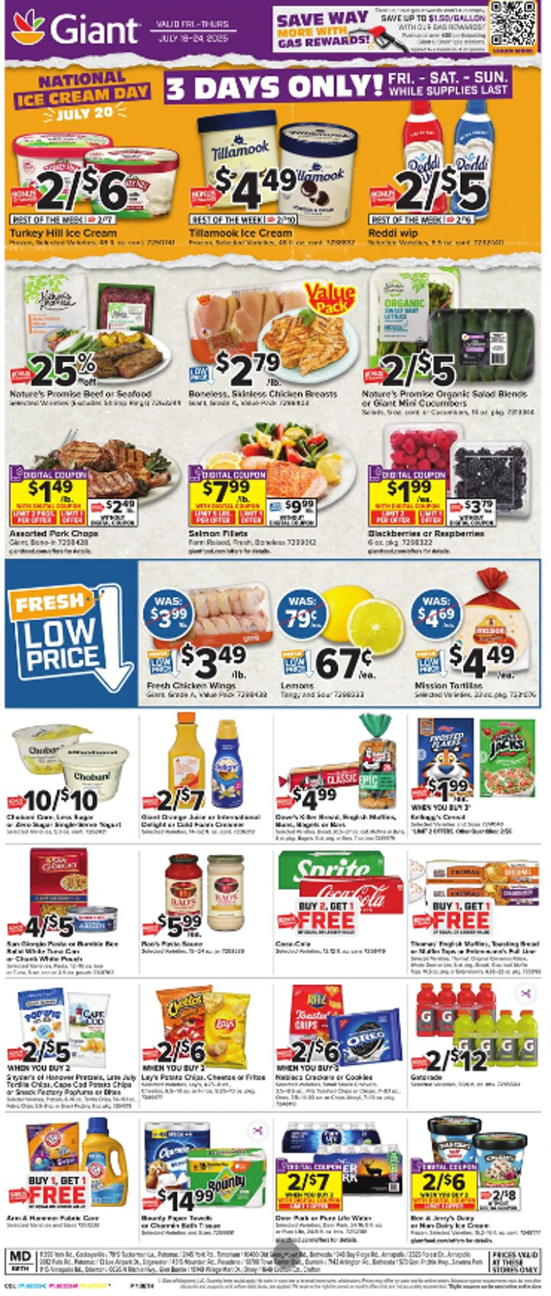 Weekly ad Giant Food Sales from July 18 to July 24 2025 - Page 1