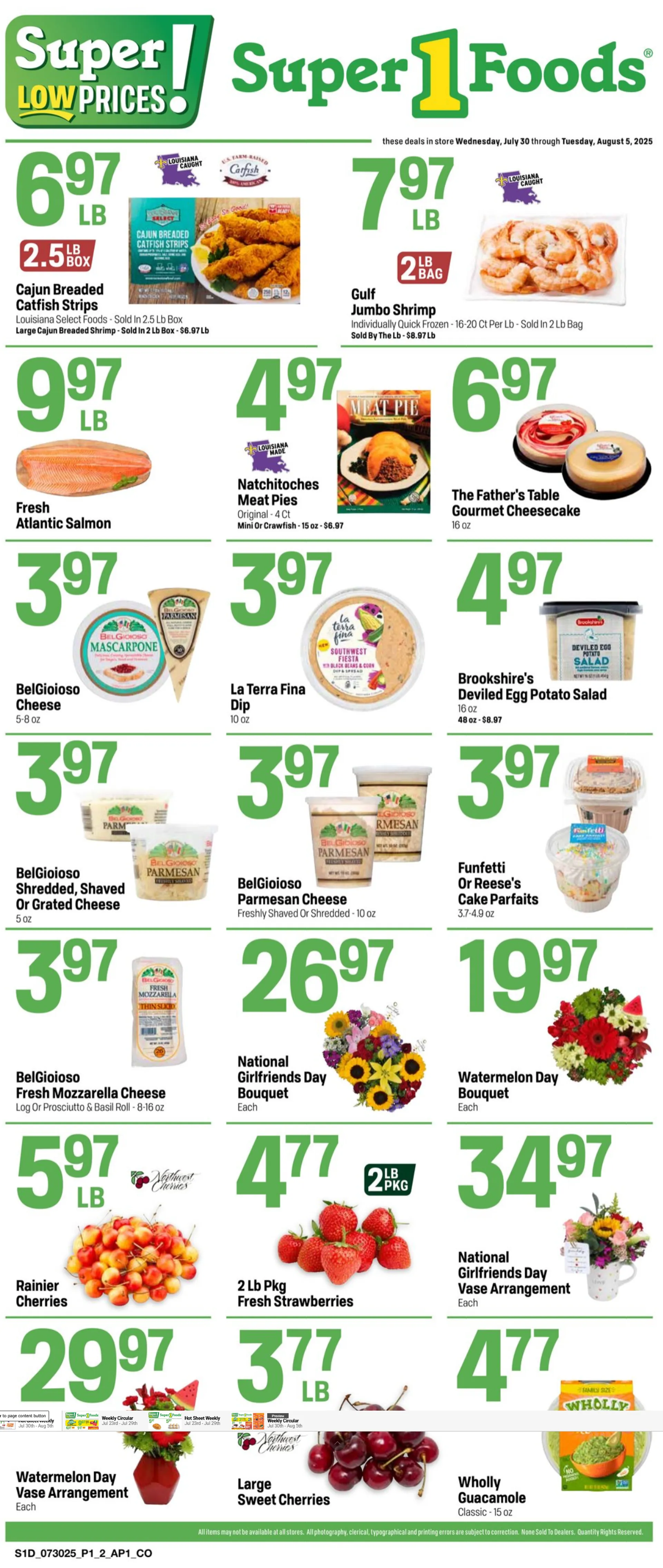 Weekly ad Super 1 Foods Sales from July 30 to August 5 2025 - Page 1