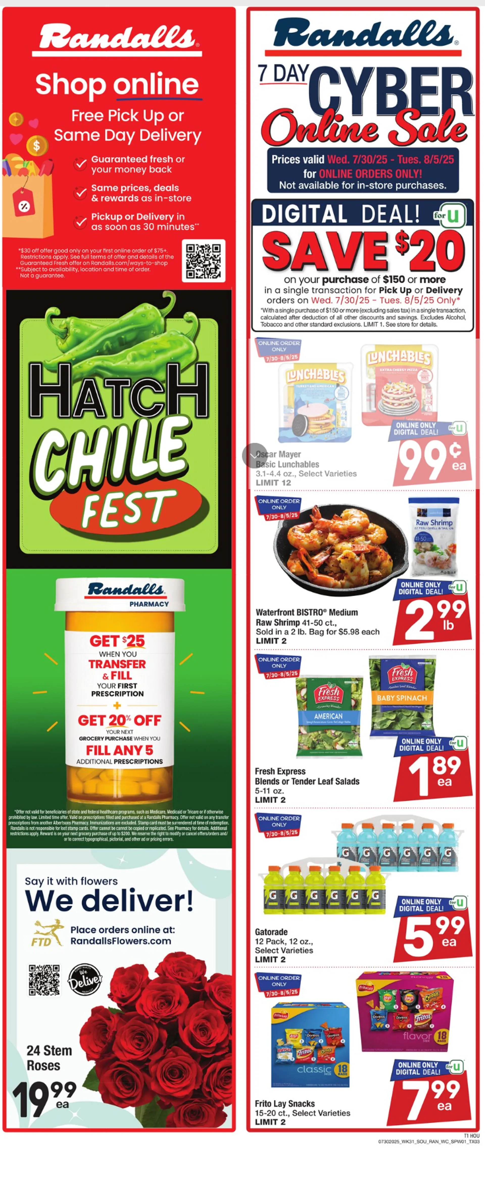 Weekly ad Randalls Sales from July 30 to August 5 2025 - Page 1